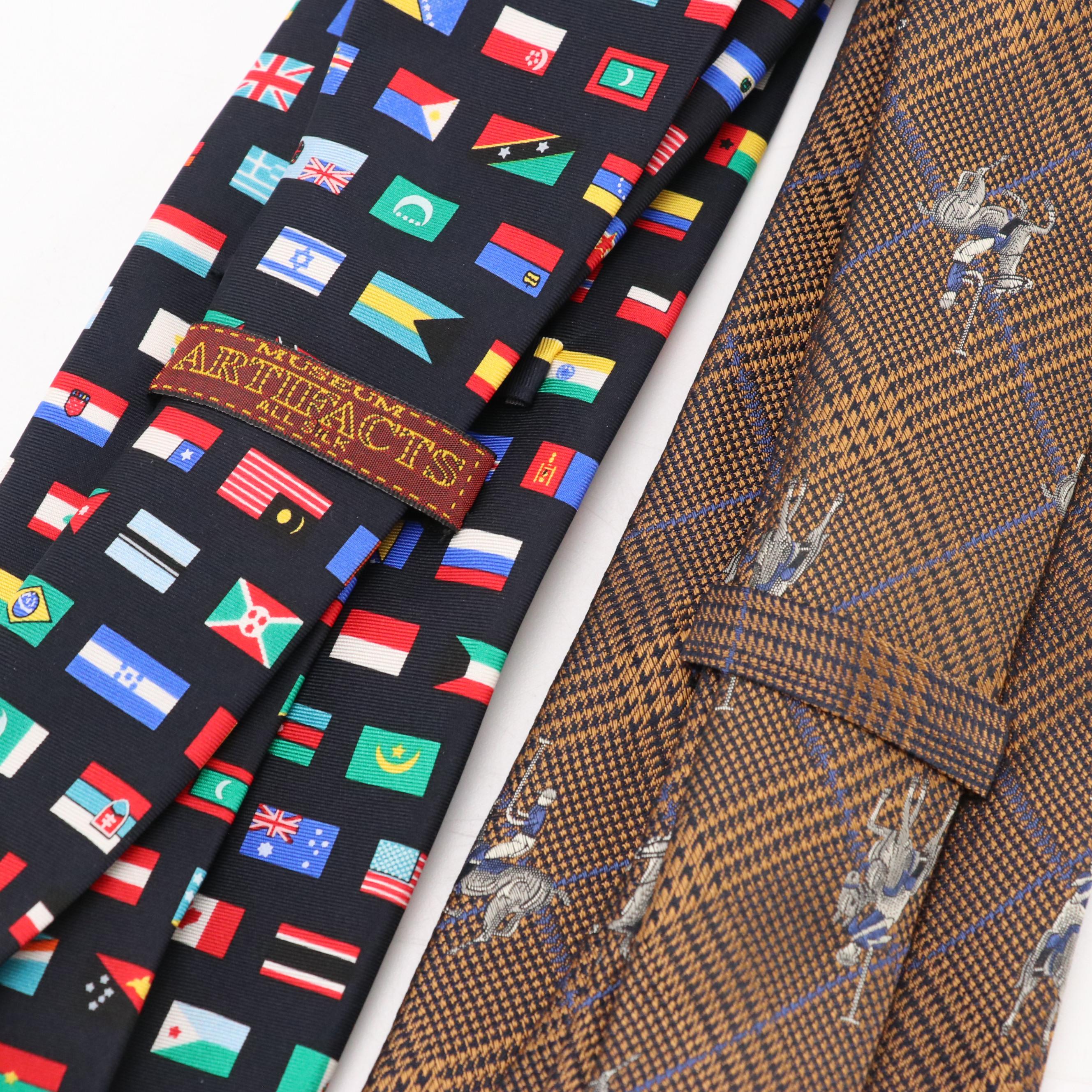 Polo by Ralph Lauren and Land's End Patterned Silk Neckties