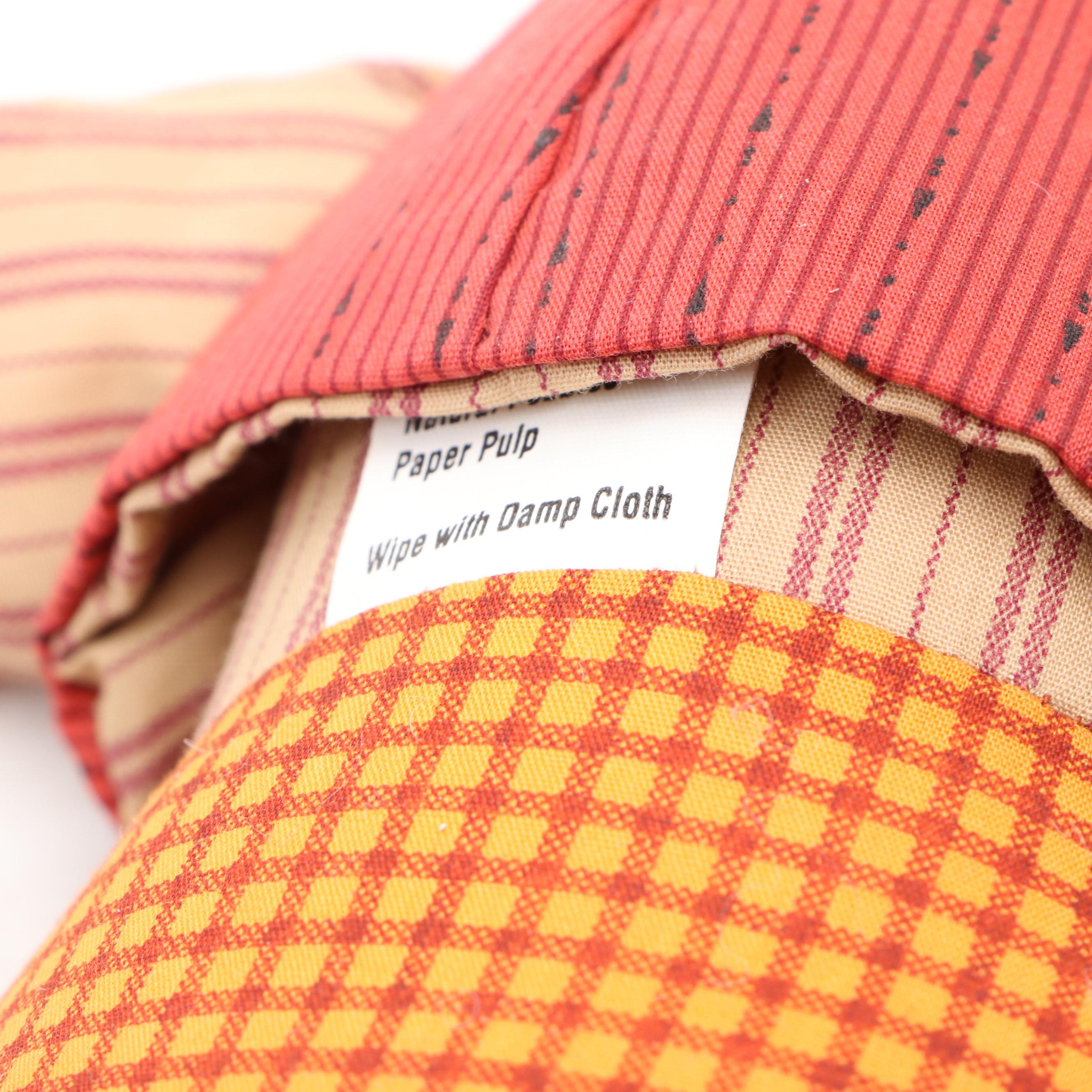 Patchwork Pumpkins with Decorative Birds and Pilgrim Figurines