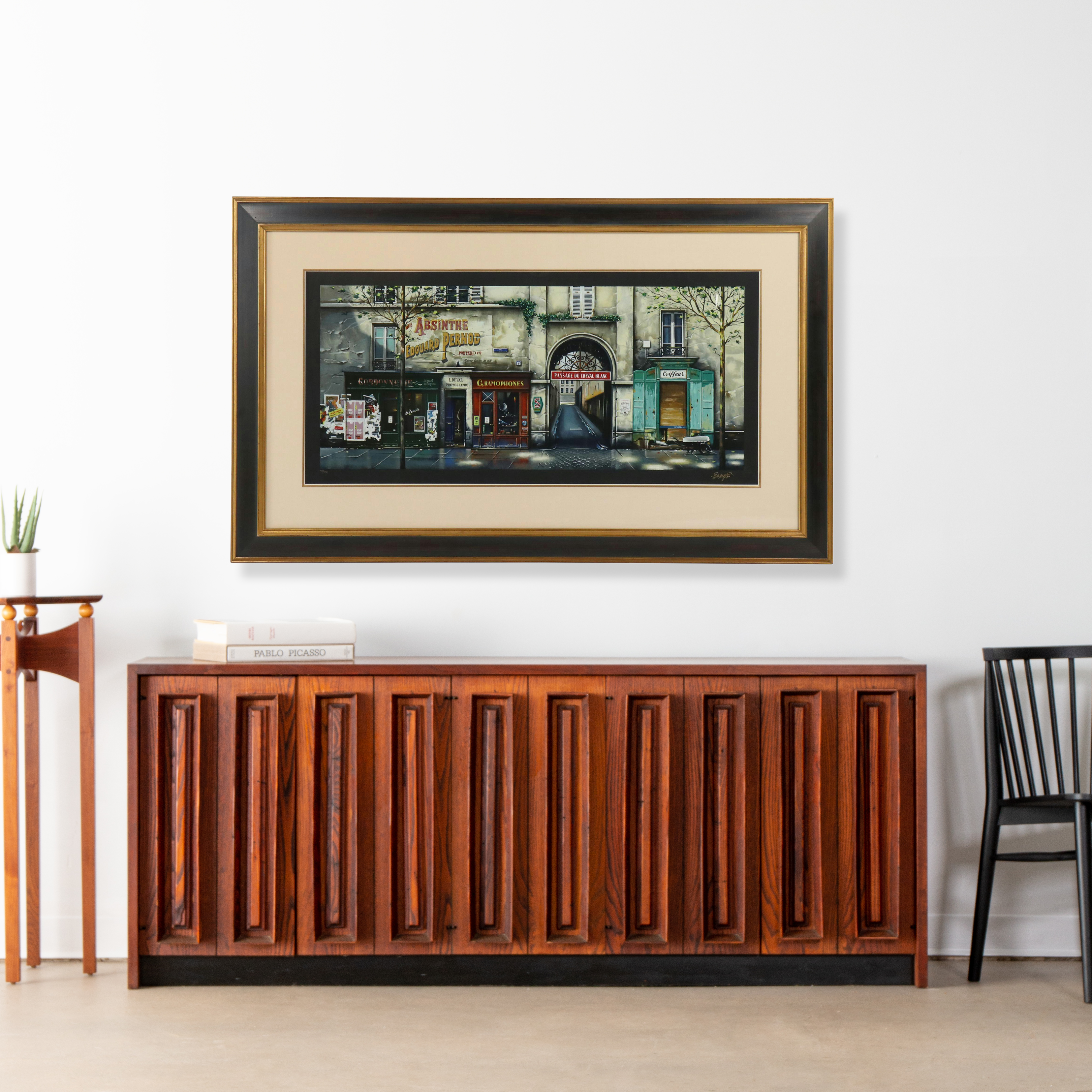 Thomas Pradzynski Signed Serigraph "Passage du Cheval Blanc," 1993