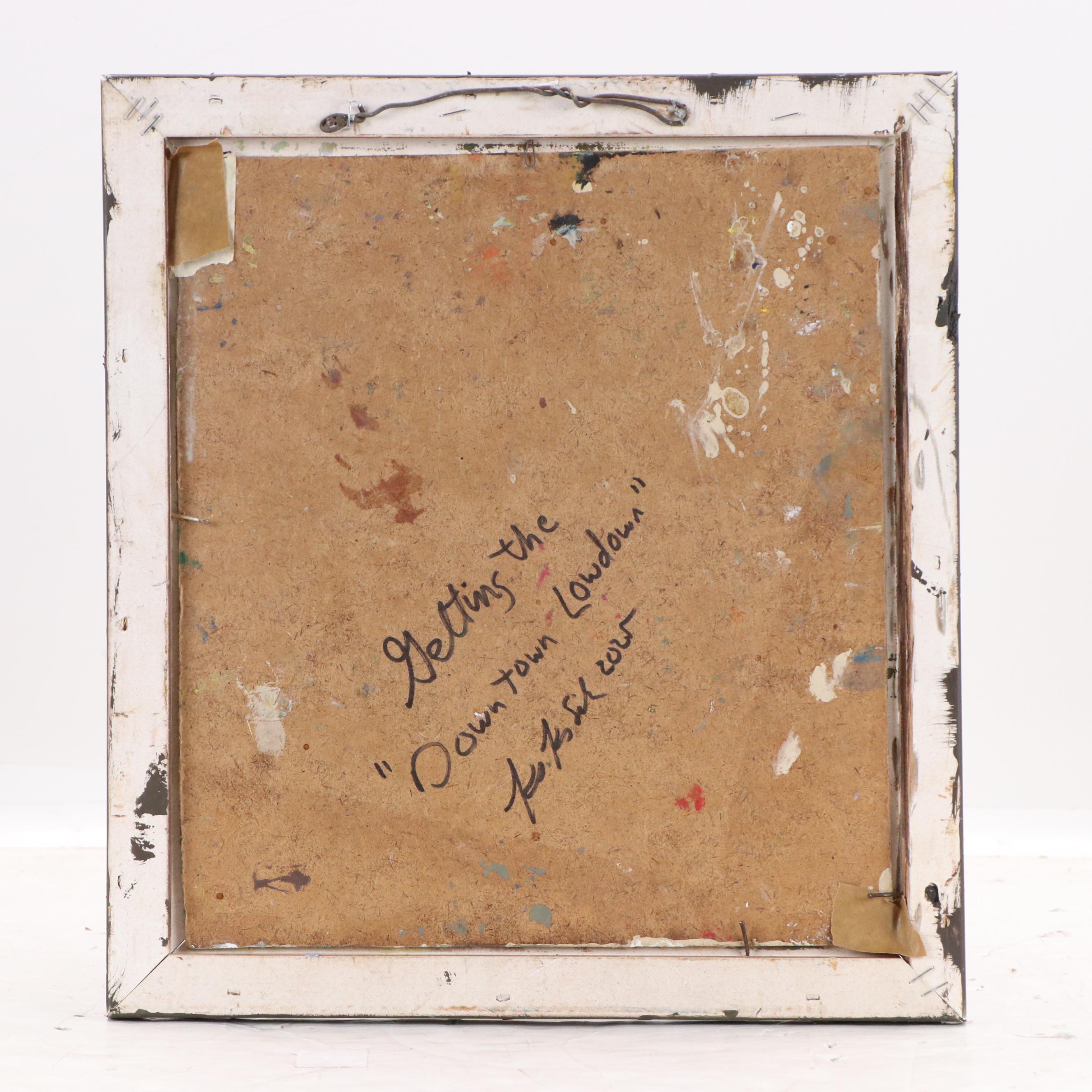 Kevin Kasik Oil Painting "Getting the Downtown Lowdown," 2025