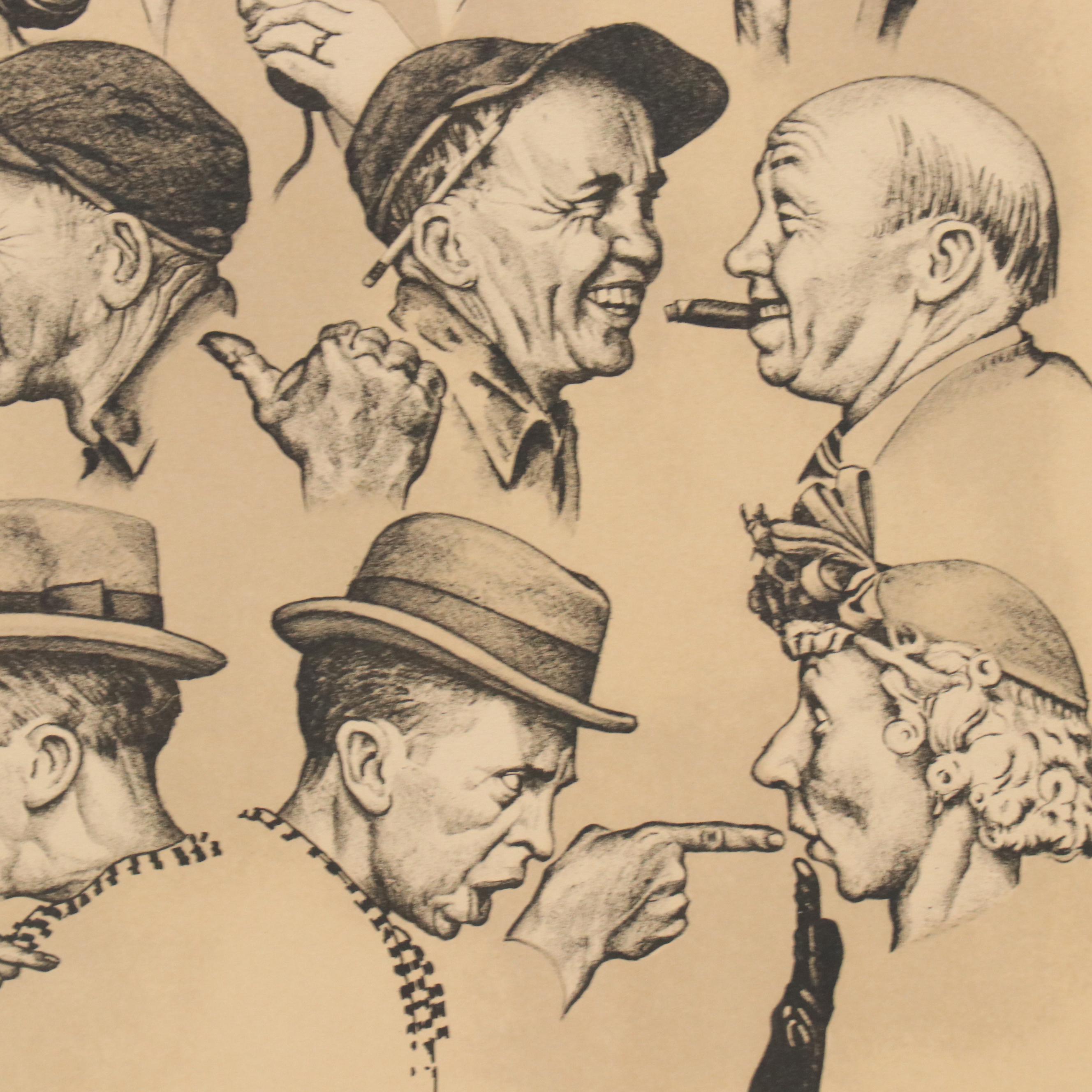 Norman Rockwell Lithograph "The Gossips," 1971