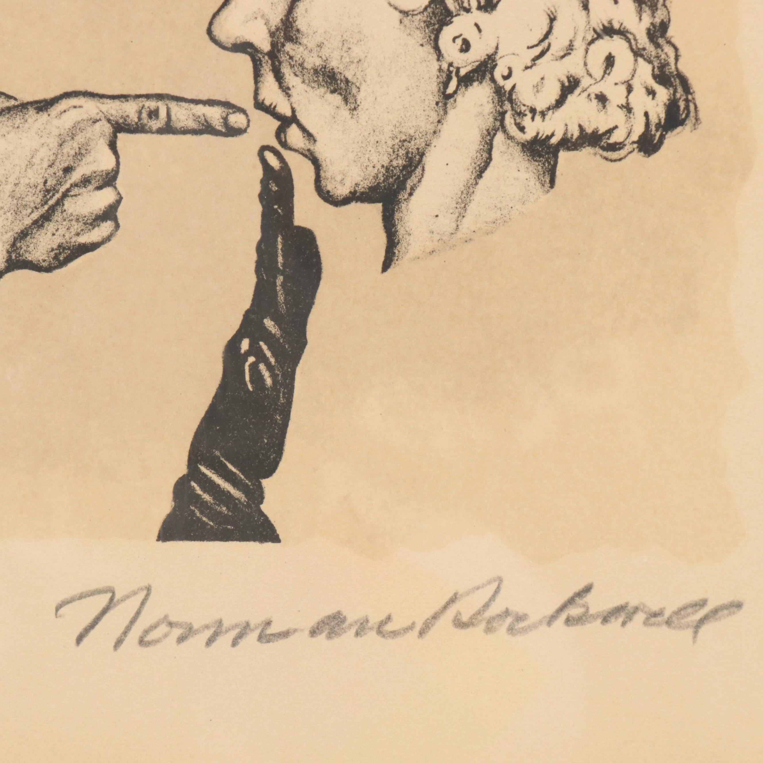 Norman Rockwell Lithograph "The Gossips," 1971