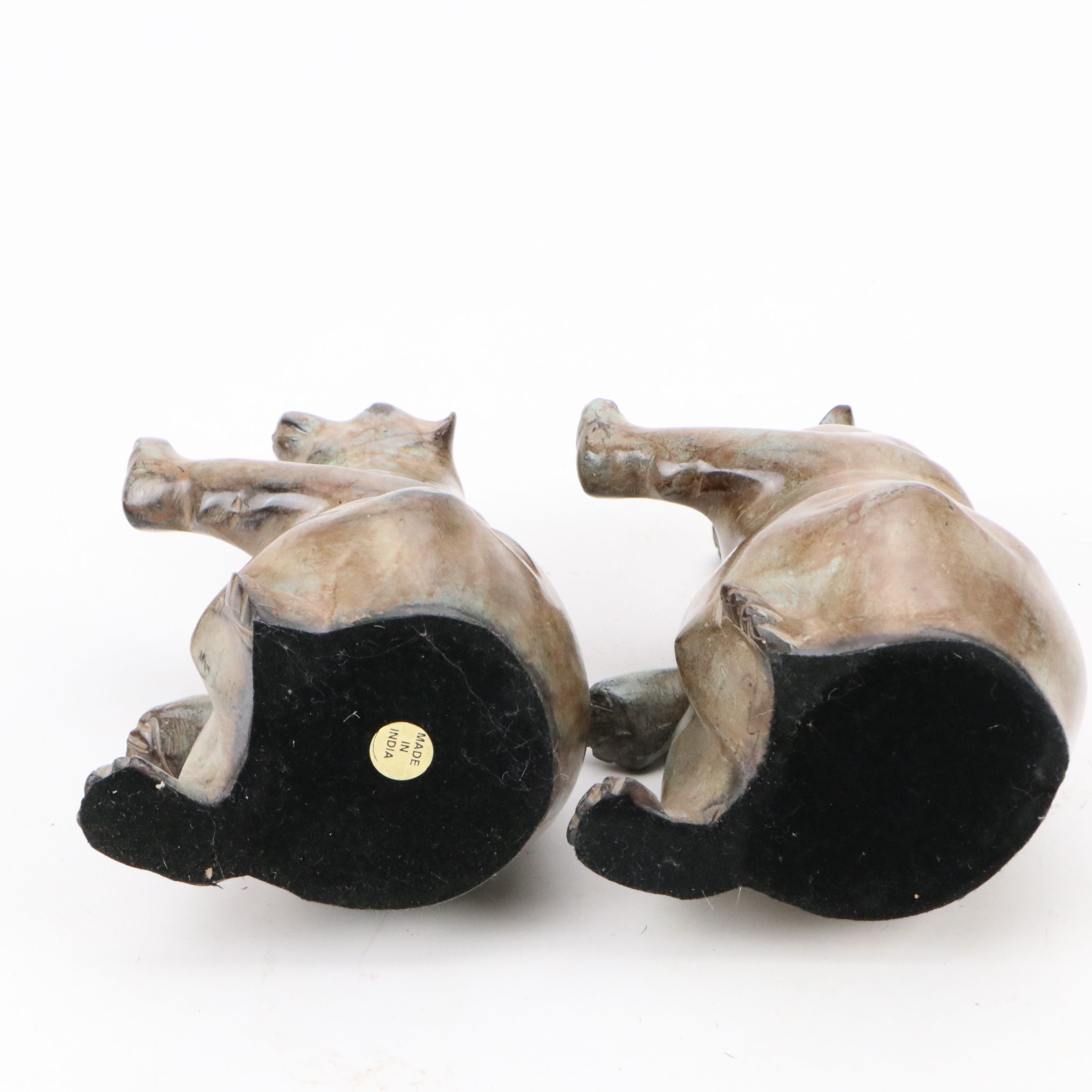 Bear Shaped Bookends with Charger and Pillar Candle Holders