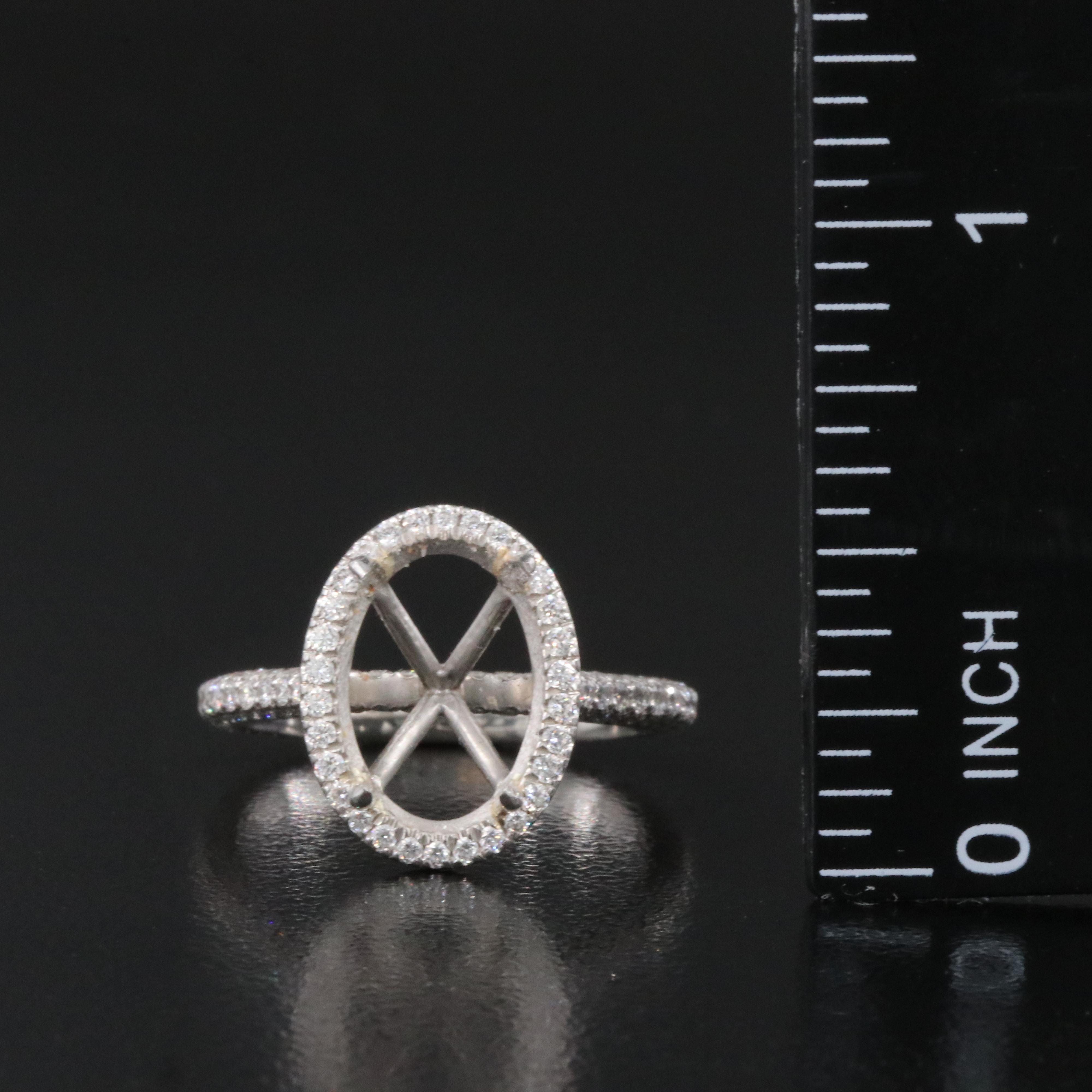 Platinum 1.13 CTW Diamond Semi-Mount Ring