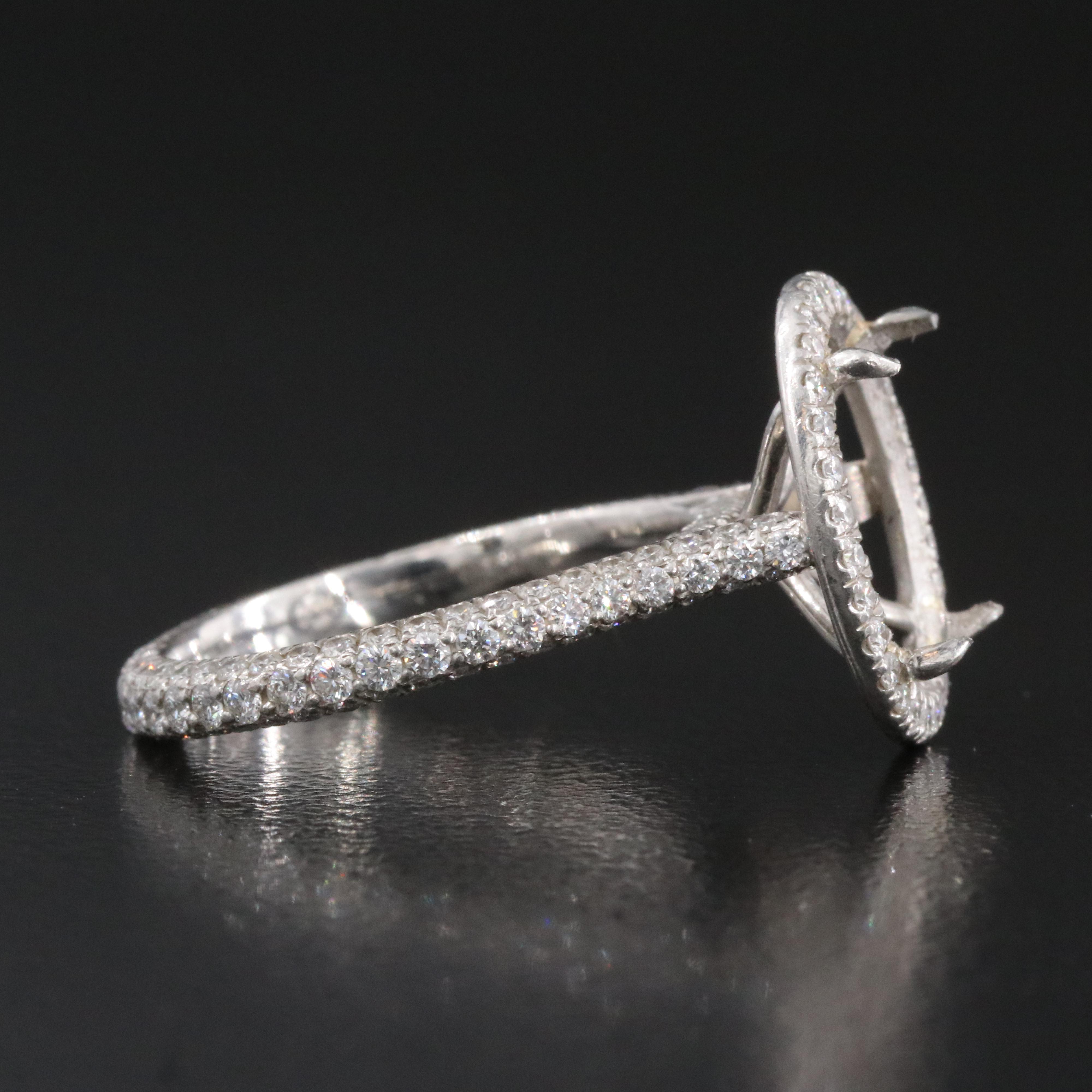 Platinum 1.13 CTW Diamond Semi-Mount Ring