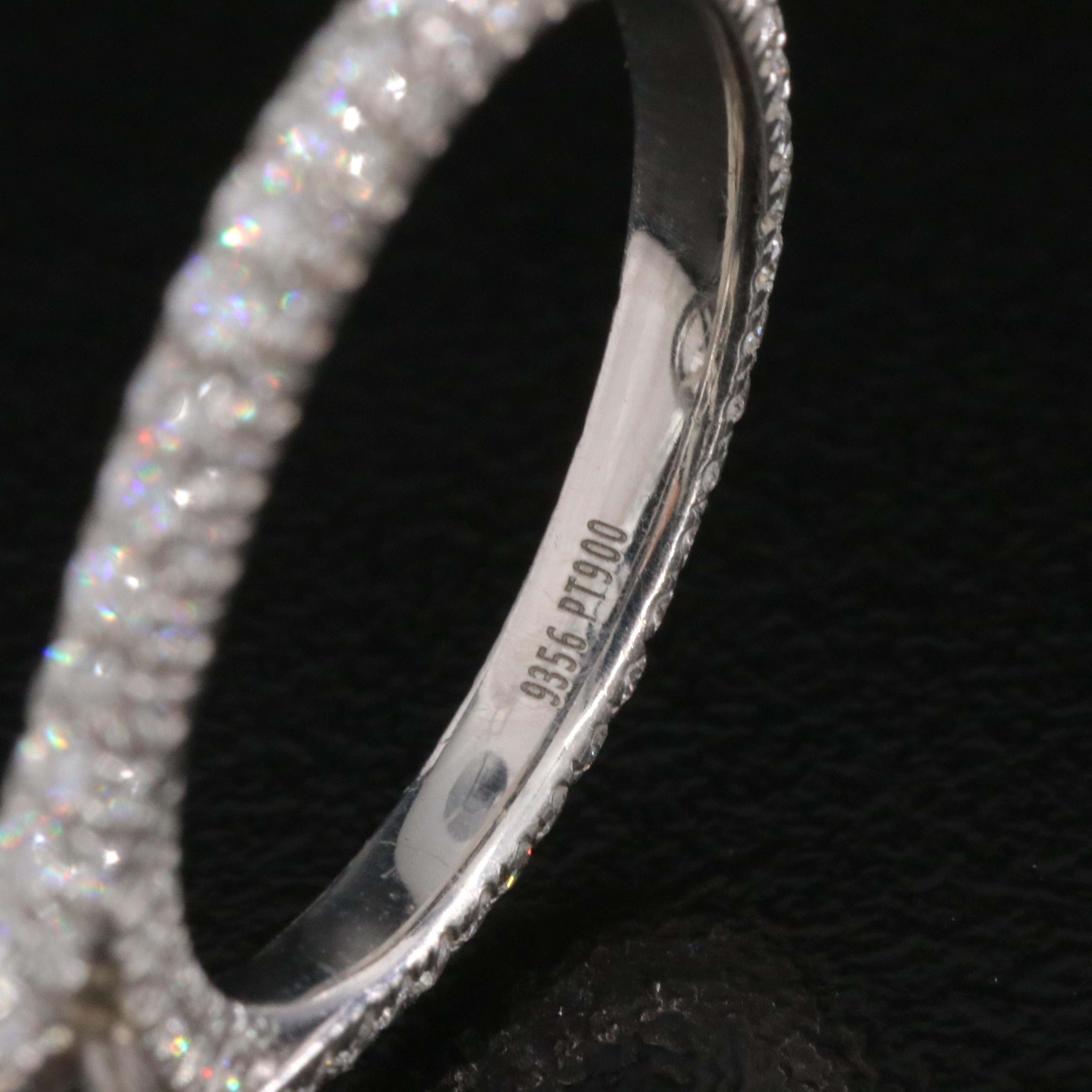 Platinum 1.13 CTW Diamond Semi-Mount Ring