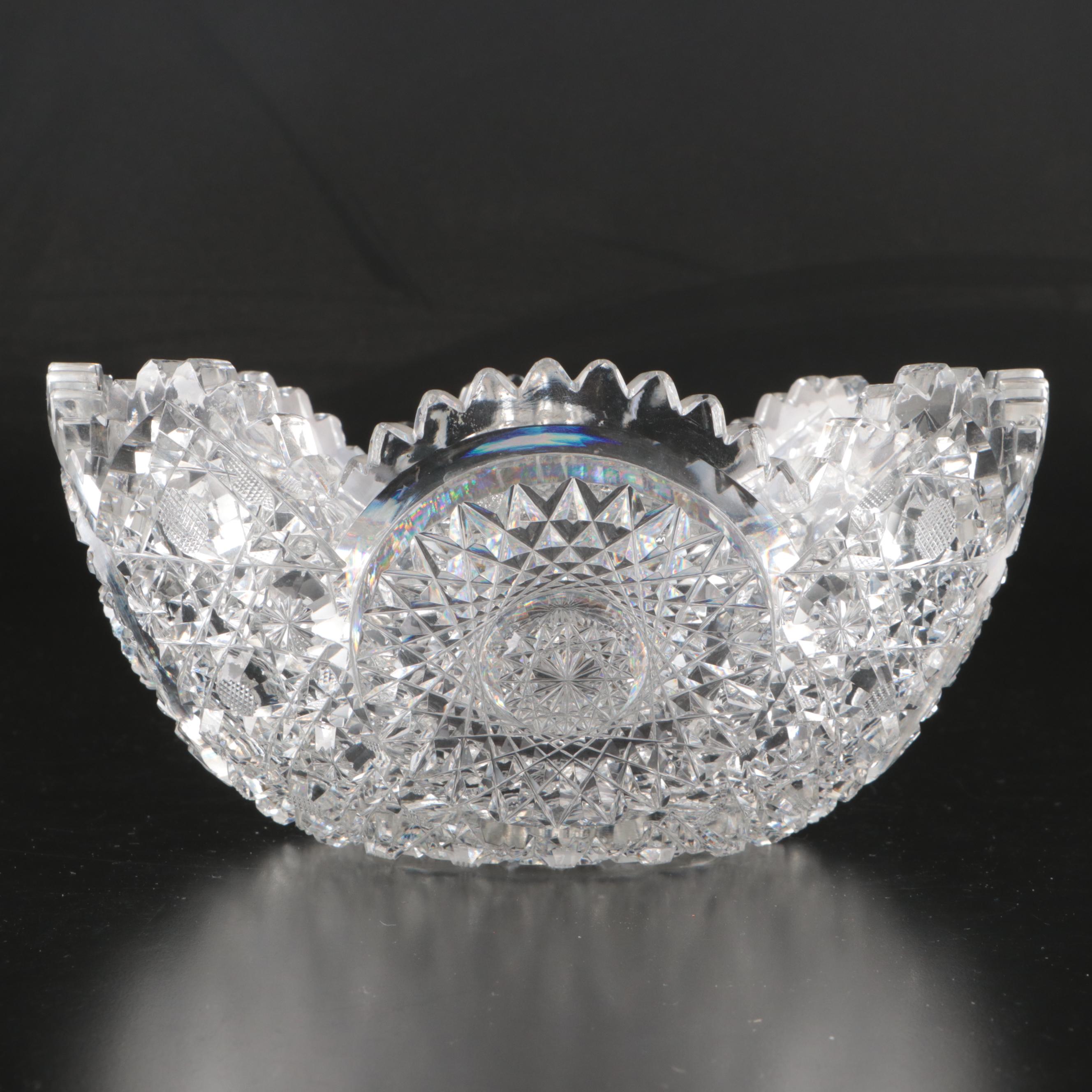 American Brilliant Cut Glass Bowl, Late 19th/ Early 20th Century