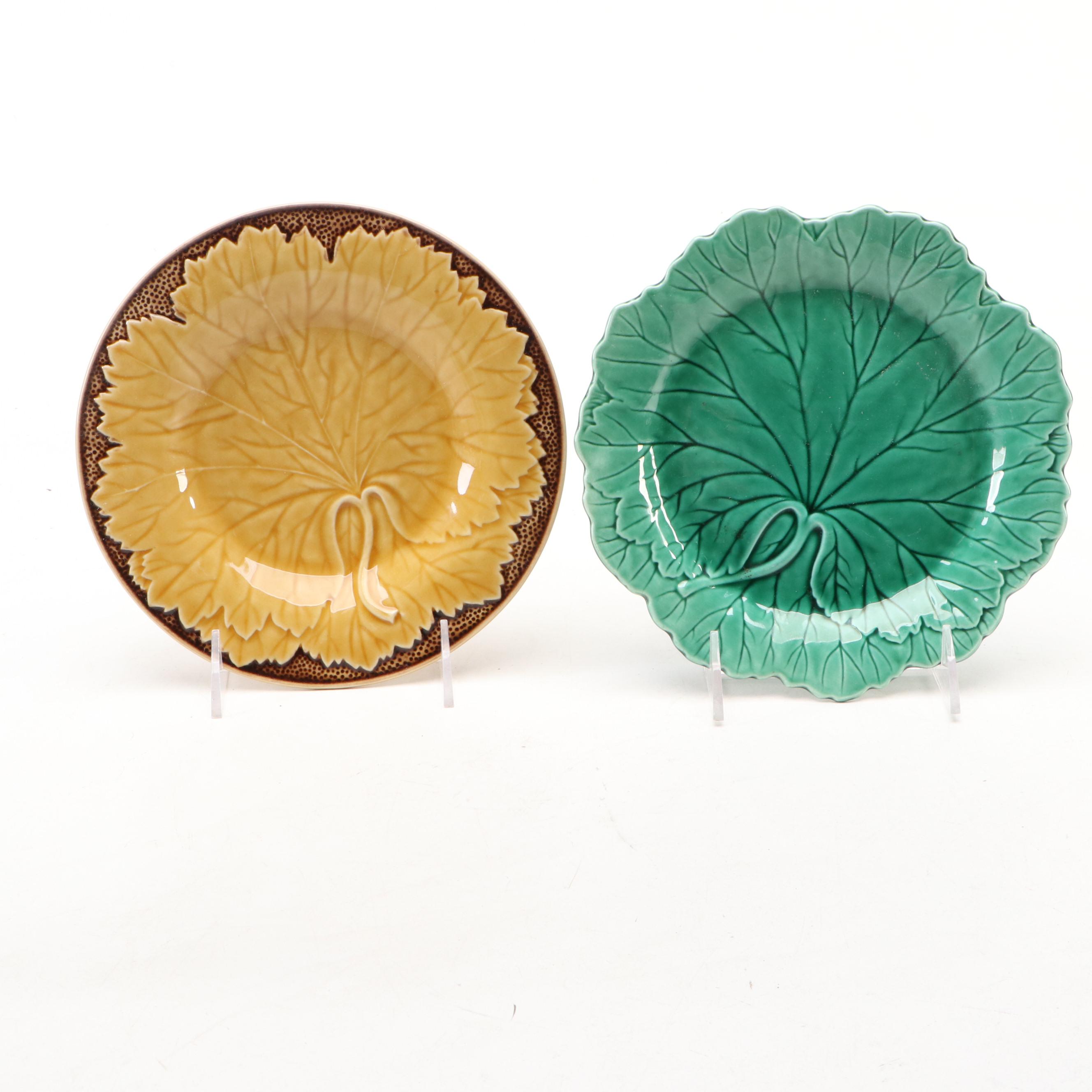 Bordallo Pinheiro, Wedgwood, and Other Majolica Plates, 20th Century