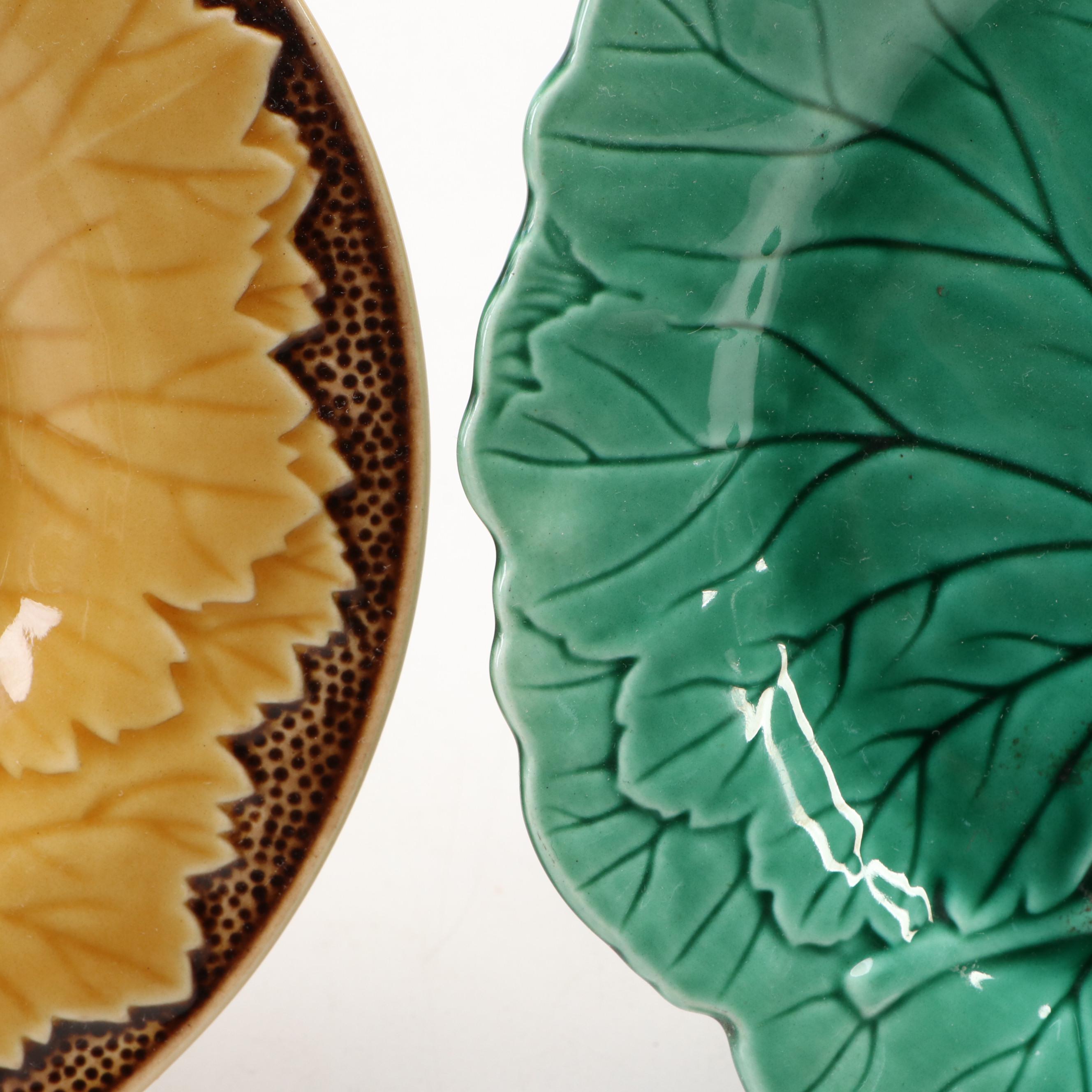 Bordallo Pinheiro, Wedgwood, and Other Majolica Plates, 20th Century