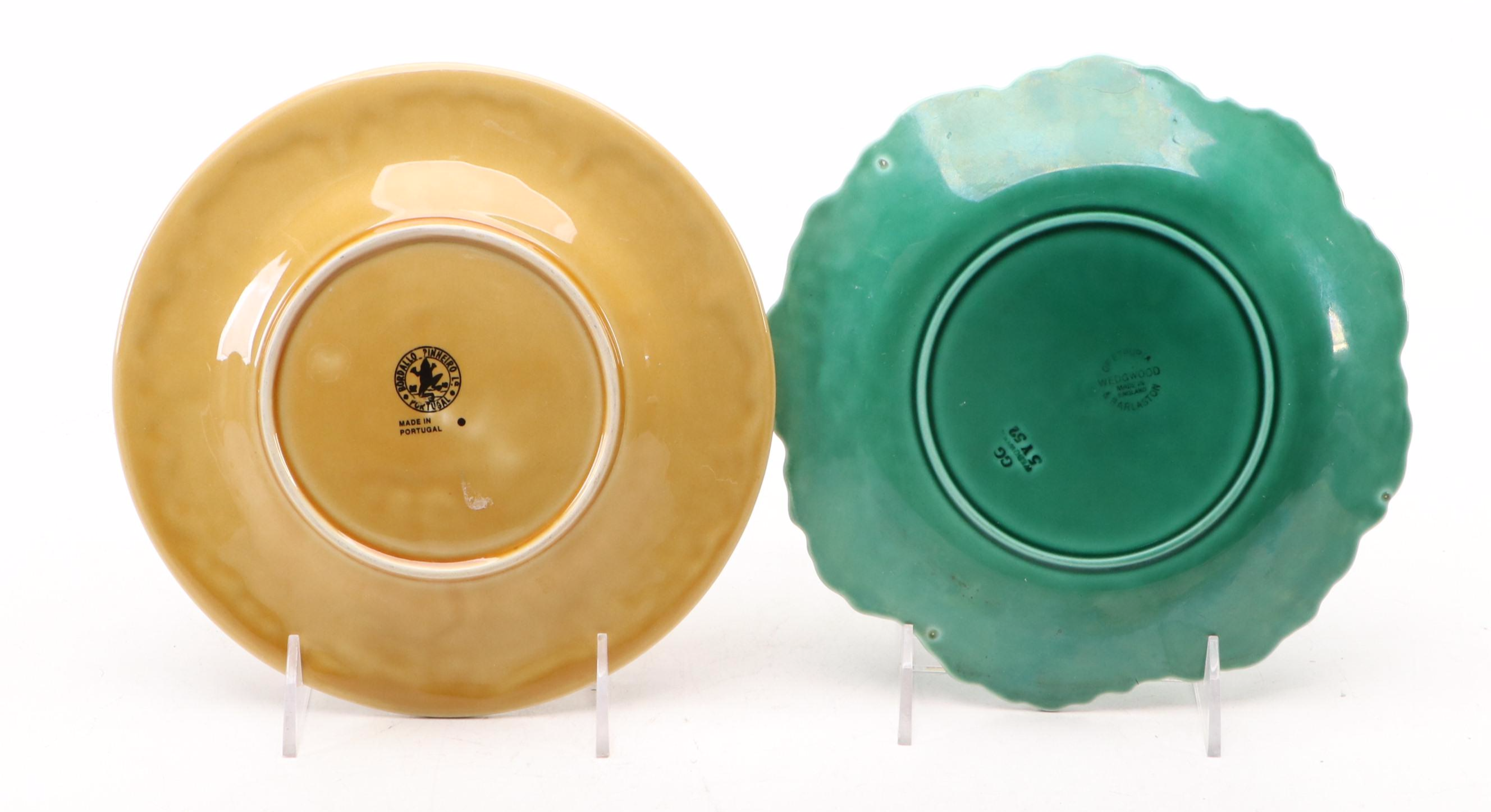 Bordallo Pinheiro, Wedgwood, and Other Majolica Plates, 20th Century