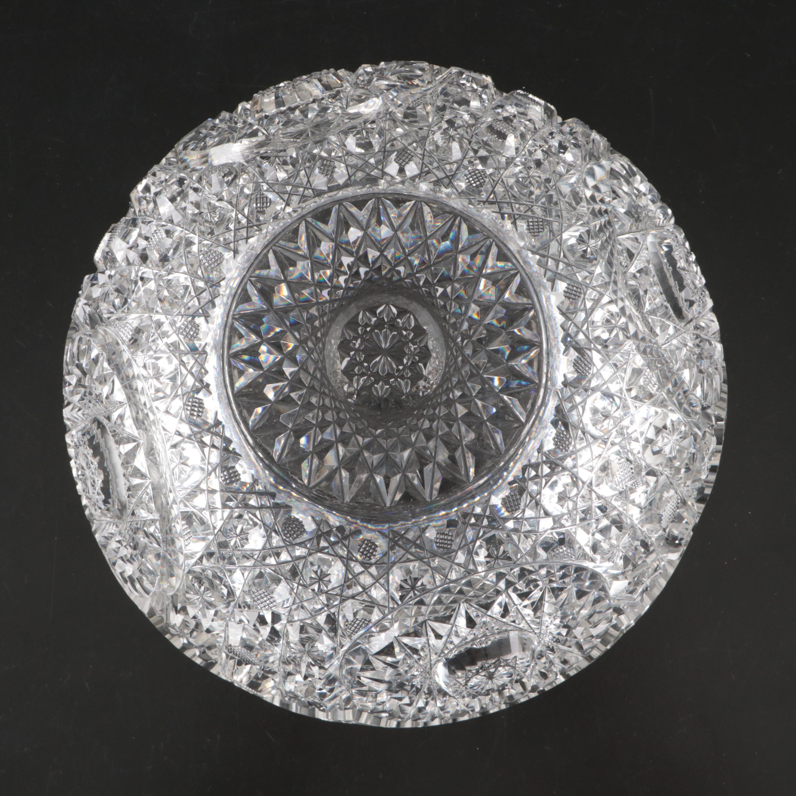 American Brilliant Cut Glass Bowl, Late 19th/ Early 20th Century