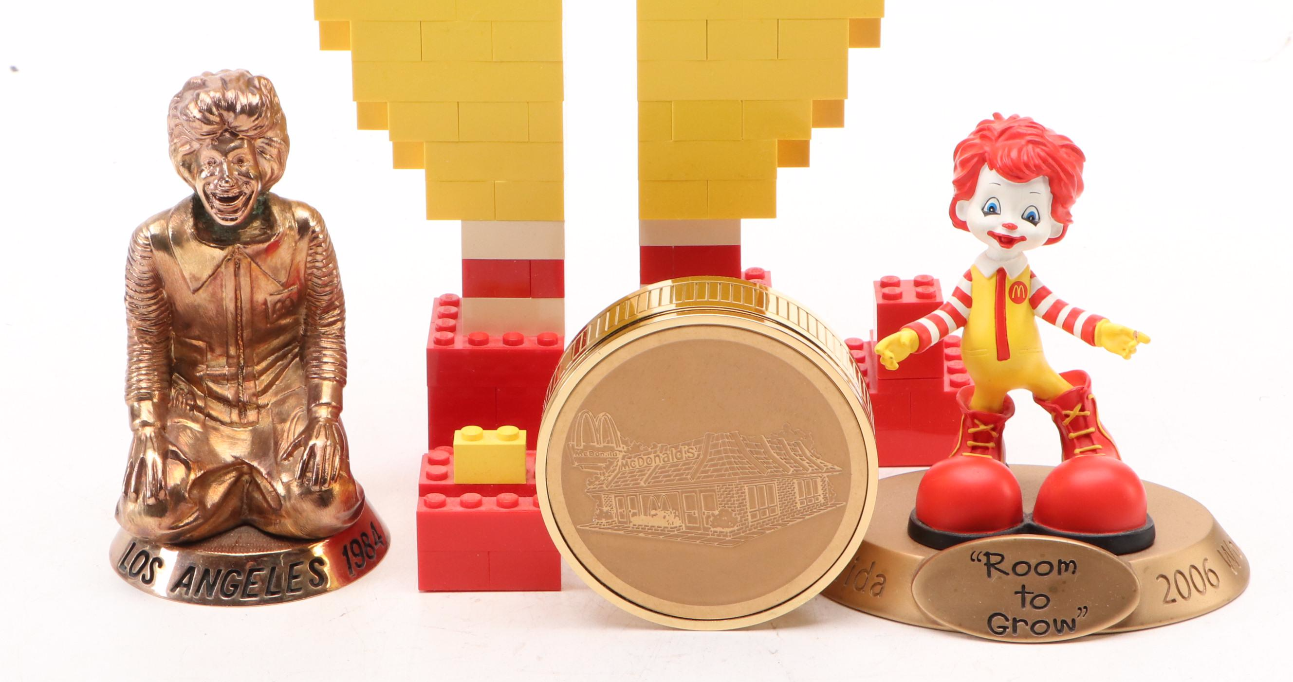 McDonald's Convention Figurines, LEGO Display and Portable Clock