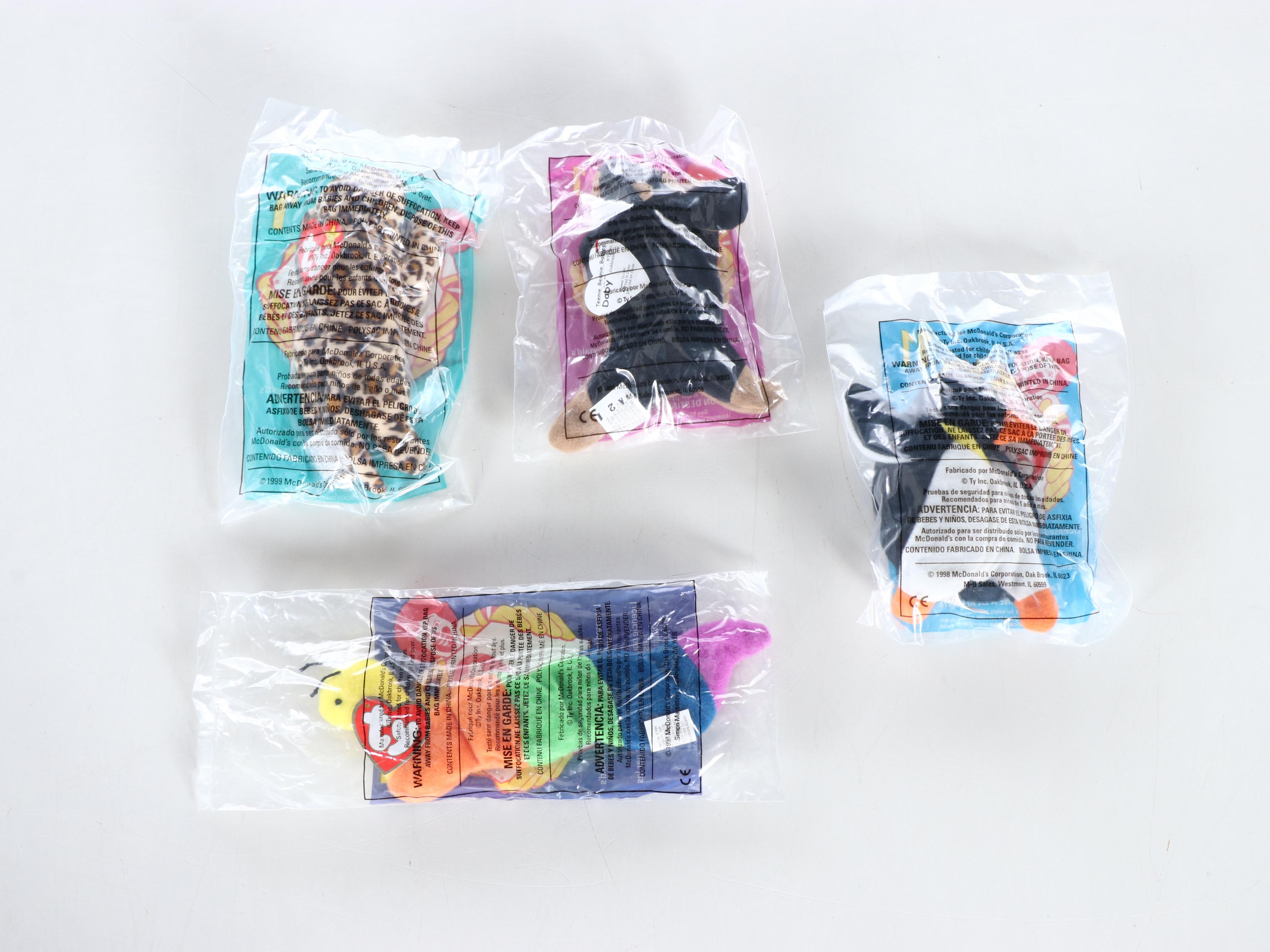 McDonald's Toys Featuring Various Animal Beanie Babies, 1998