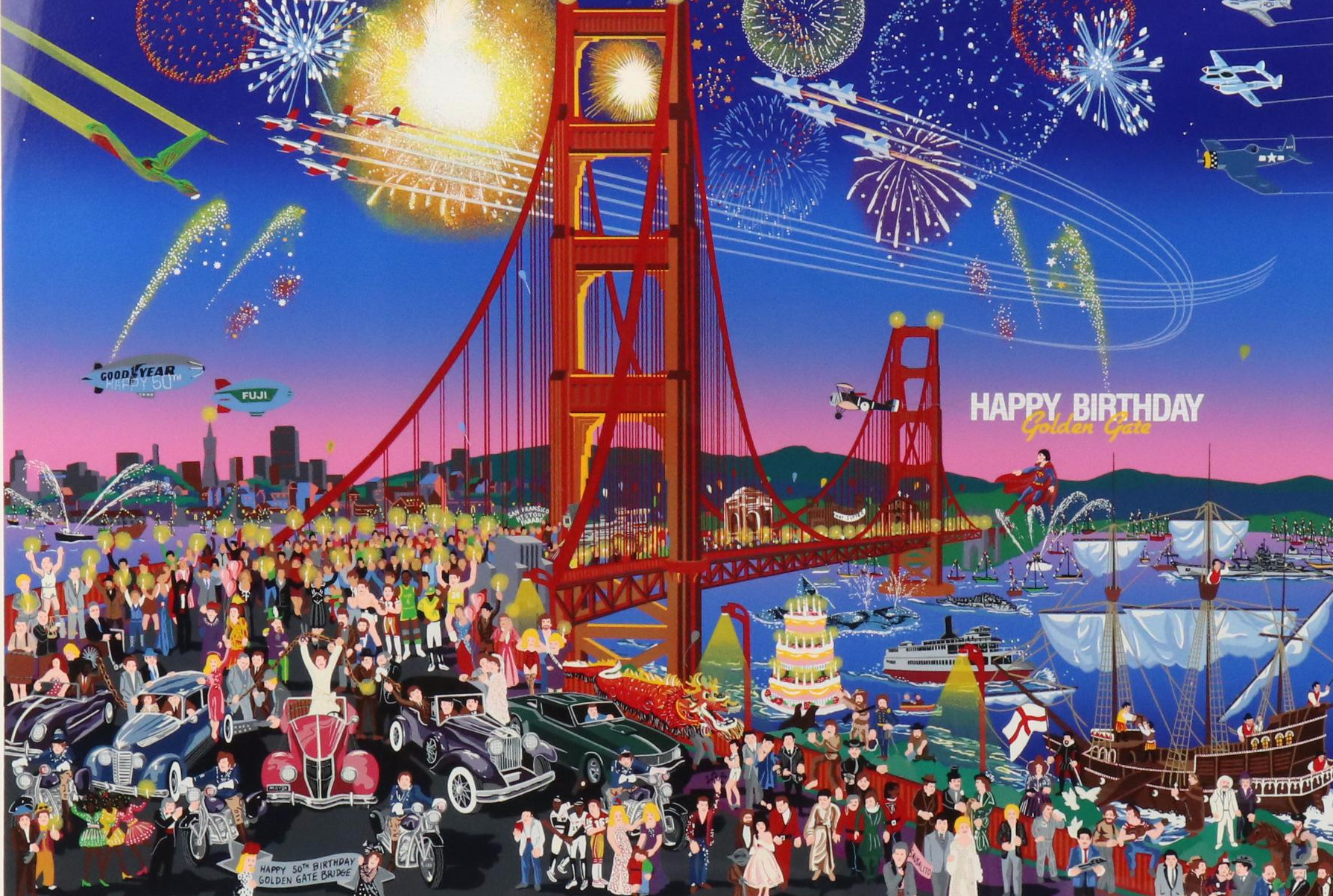 Melanie Taylor Kent Signed Serigraph "Golden Gate Bridge," 1987