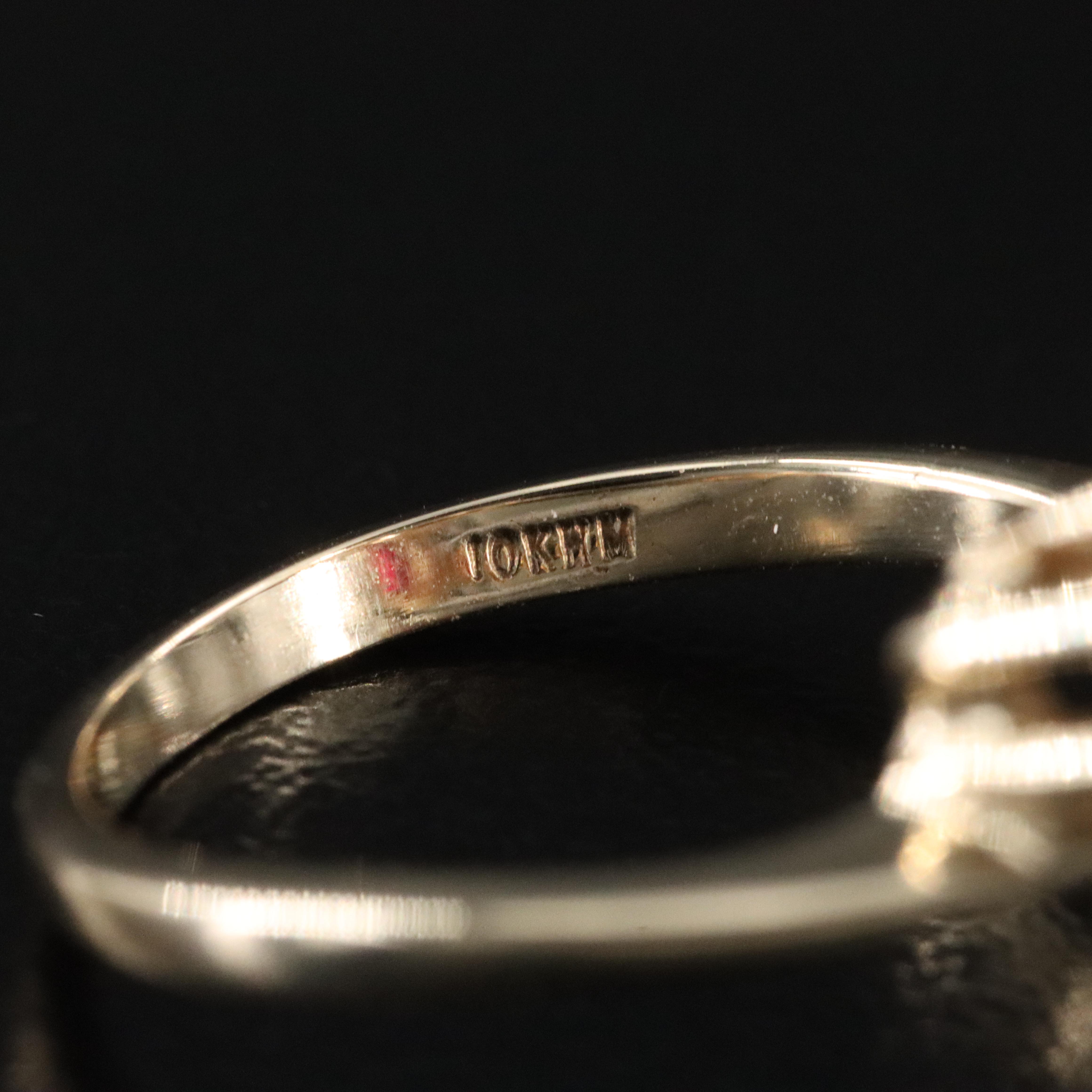 10K Star Sapphire and Diamond Ring