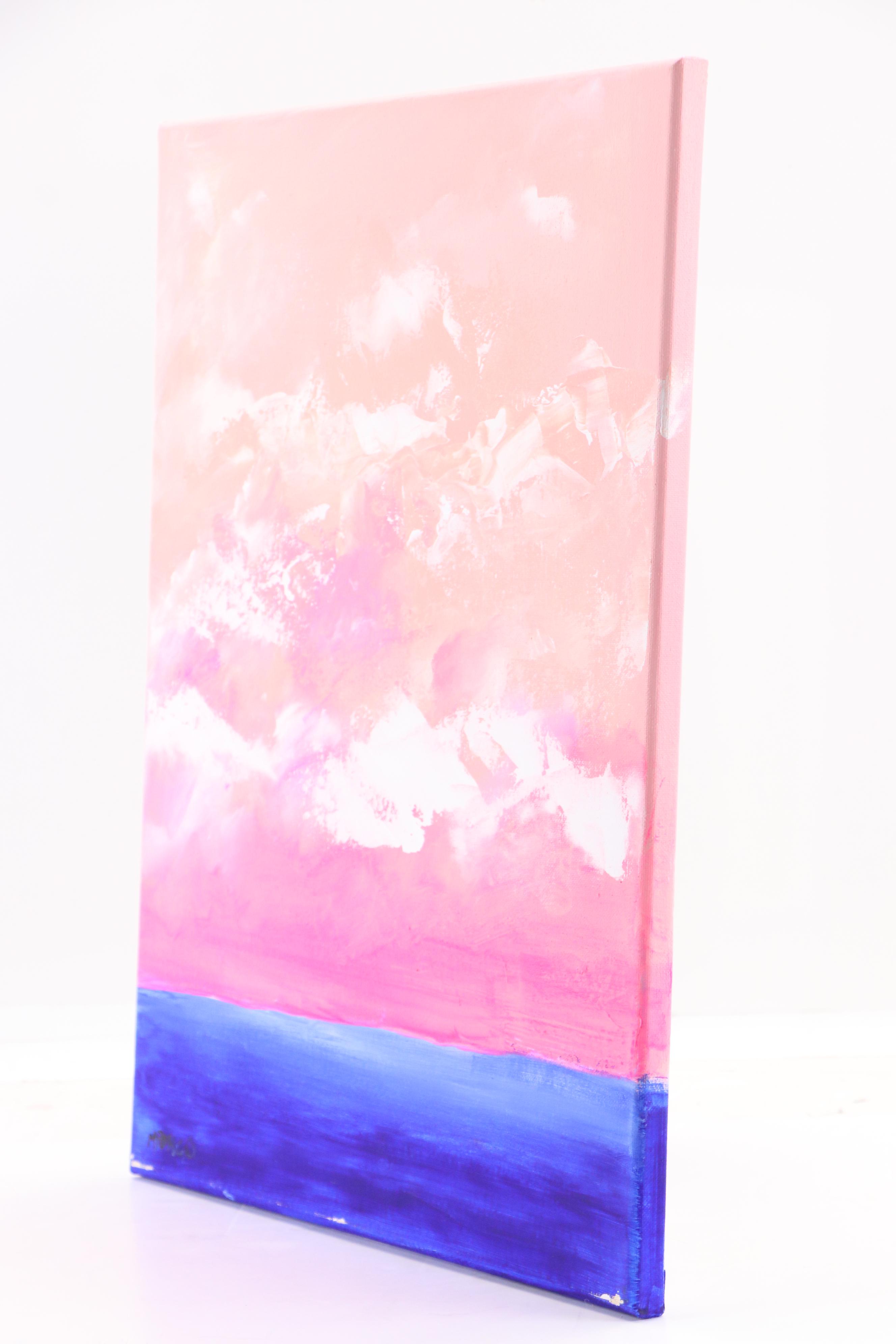 Milagros Pongo Abstract Mixed Media Painting "Marina," 2023