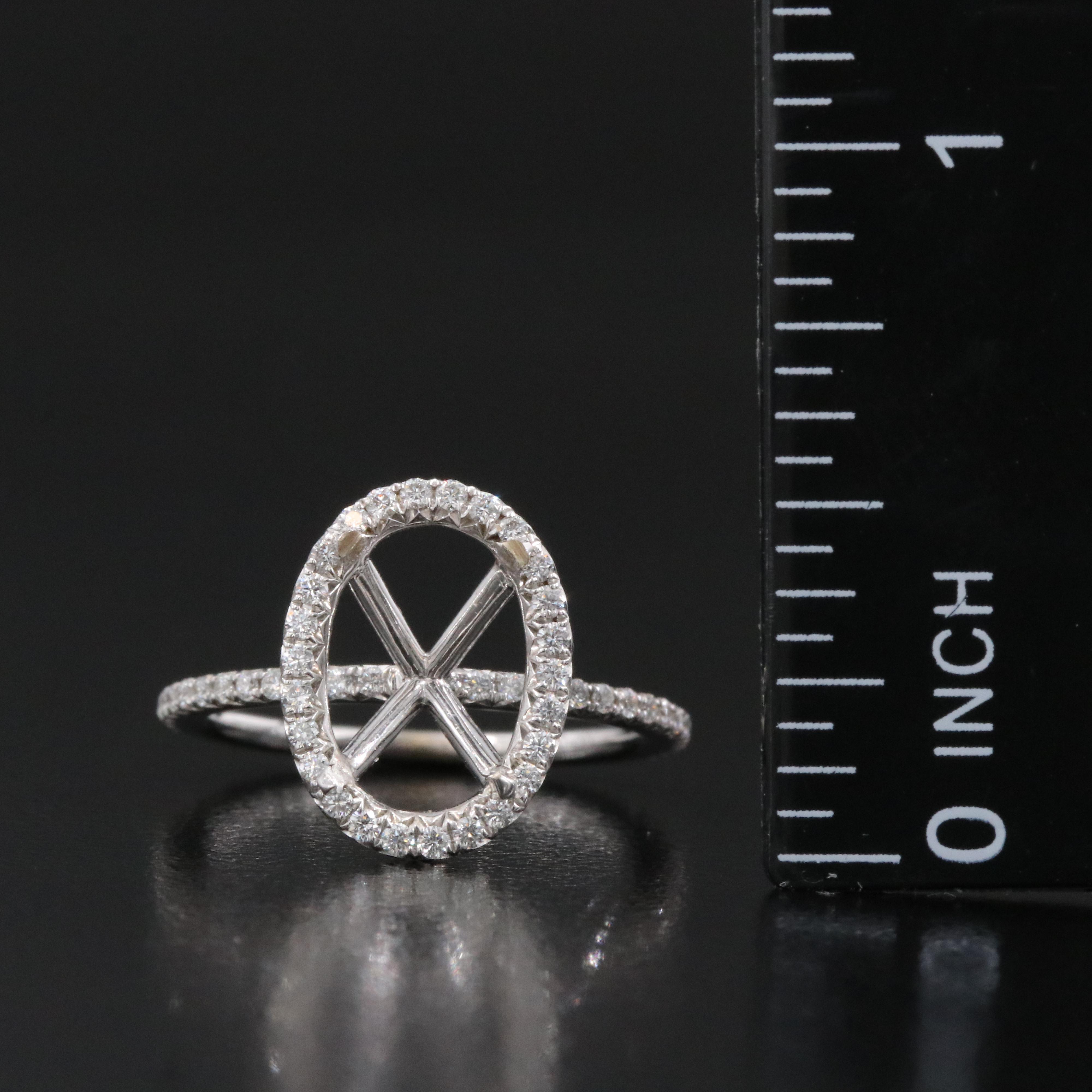 18K 0.44 CTW Diamond Semi-Mount Ring