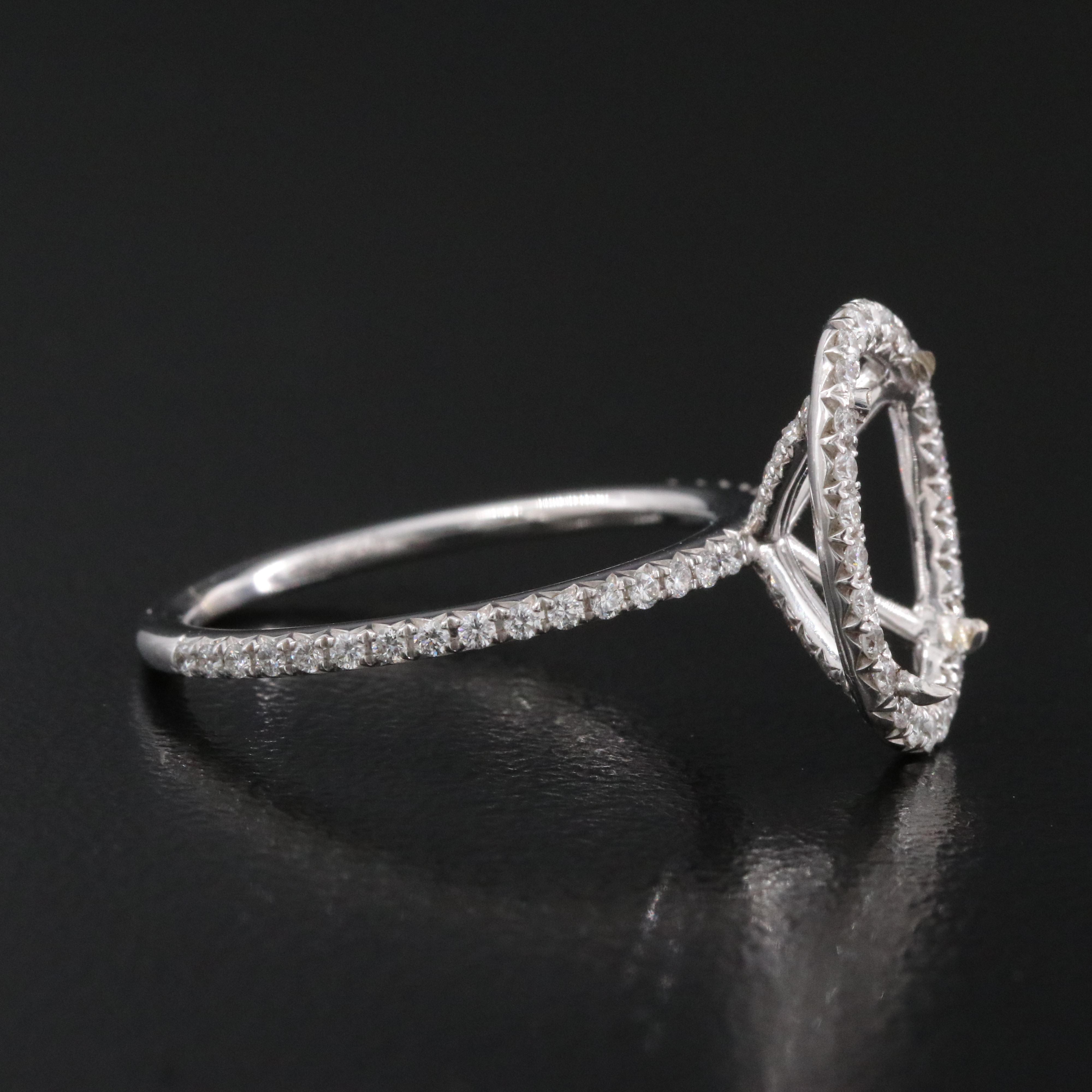 18K 0.44 CTW Diamond Semi-Mount Ring