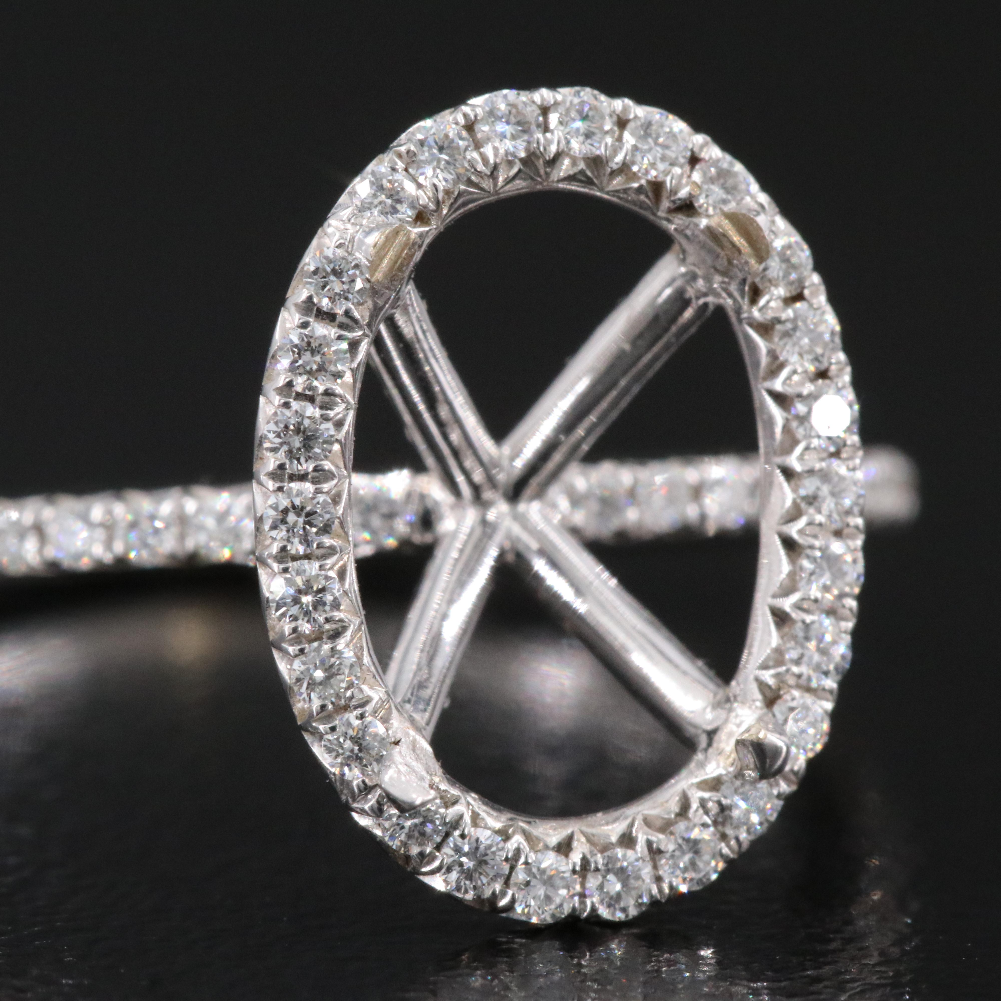 18K 0.44 CTW Diamond Semi-Mount Ring