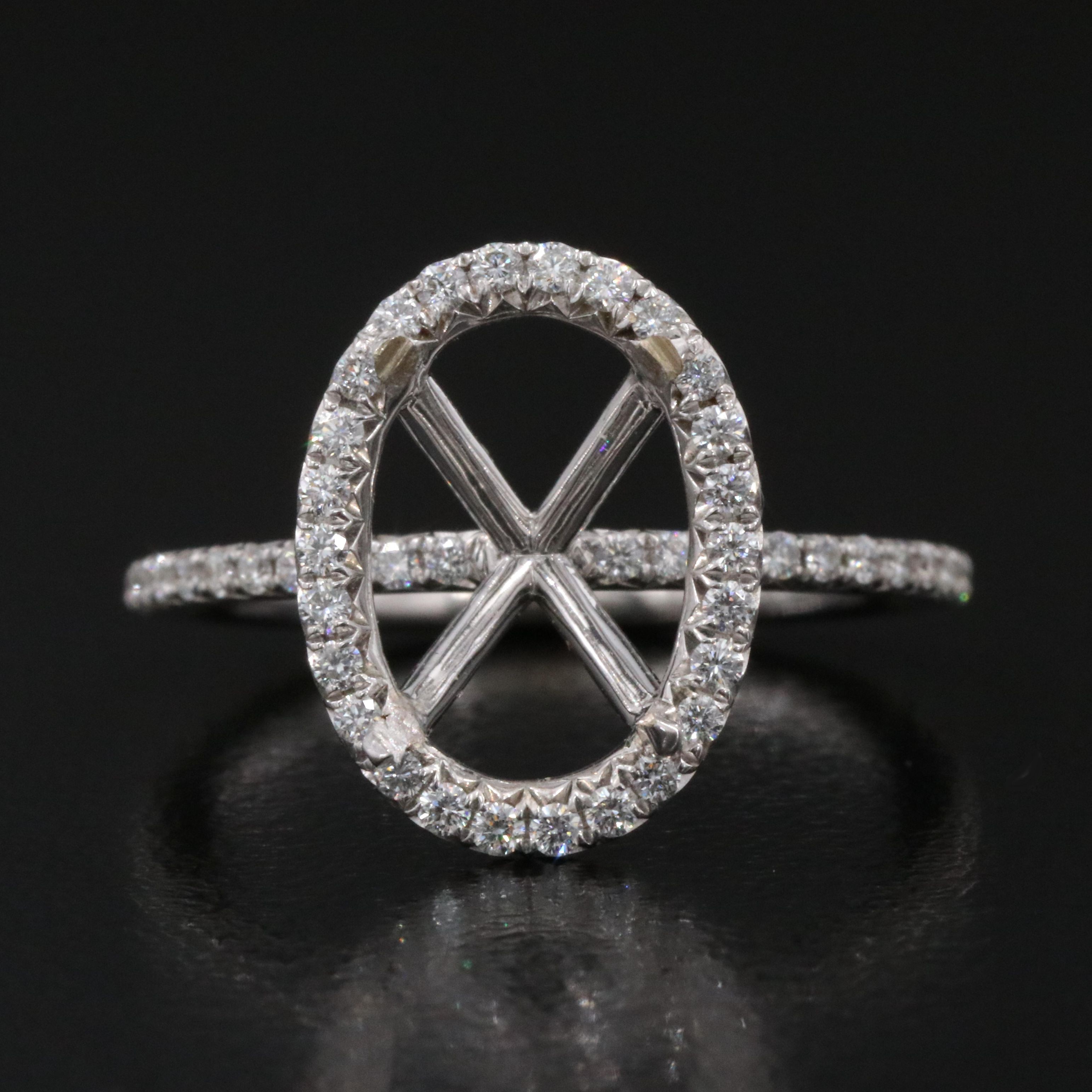 18K 0.44 CTW Diamond Semi-Mount Ring