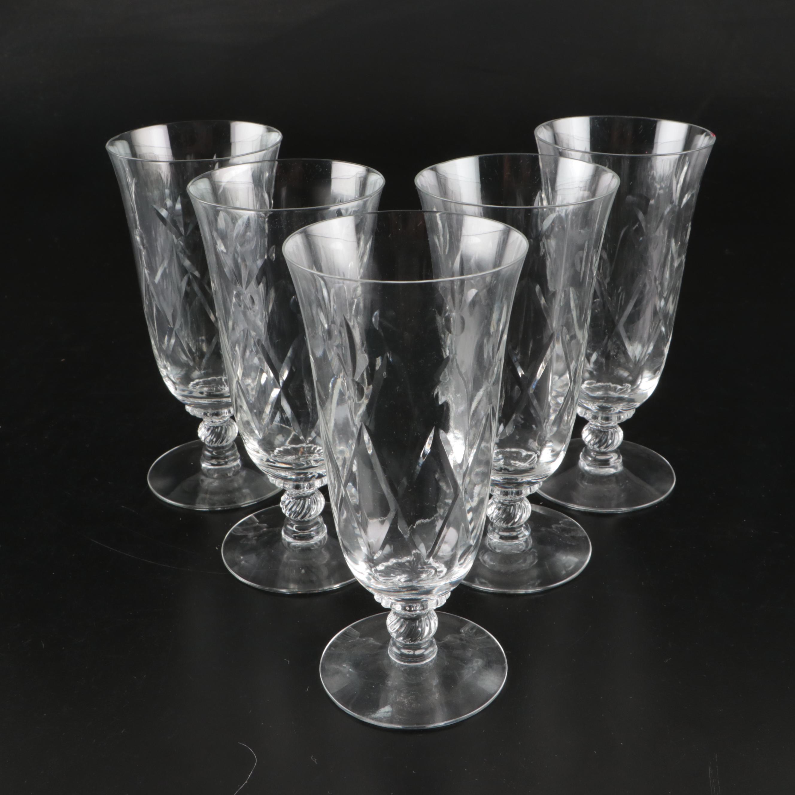 Criss-Cross Glass Water, Wine, and Iced Tea Glasses