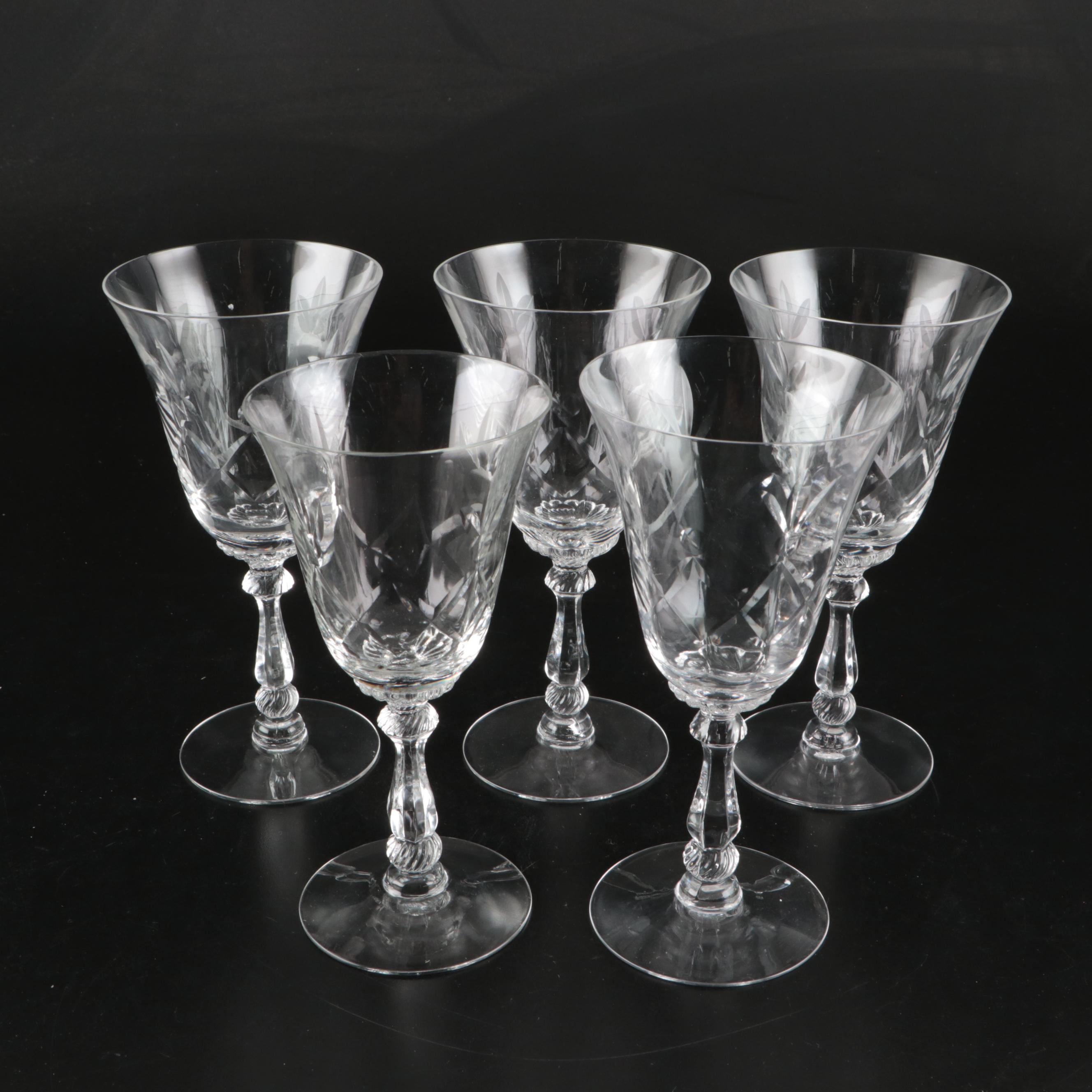 Criss-Cross Glass Water, Wine, and Iced Tea Glasses