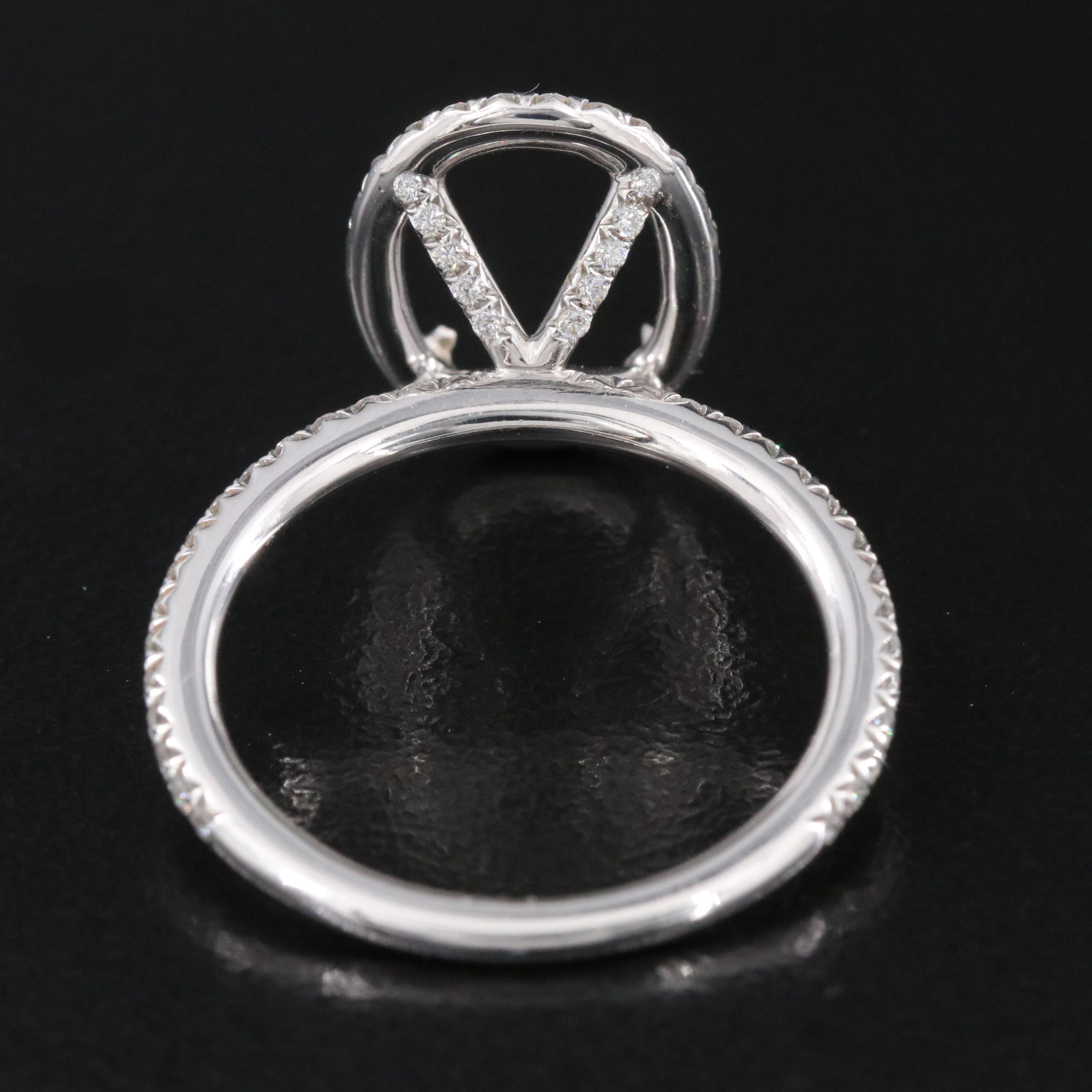 18K 0.44 CTW Diamond Semi-Mount Ring