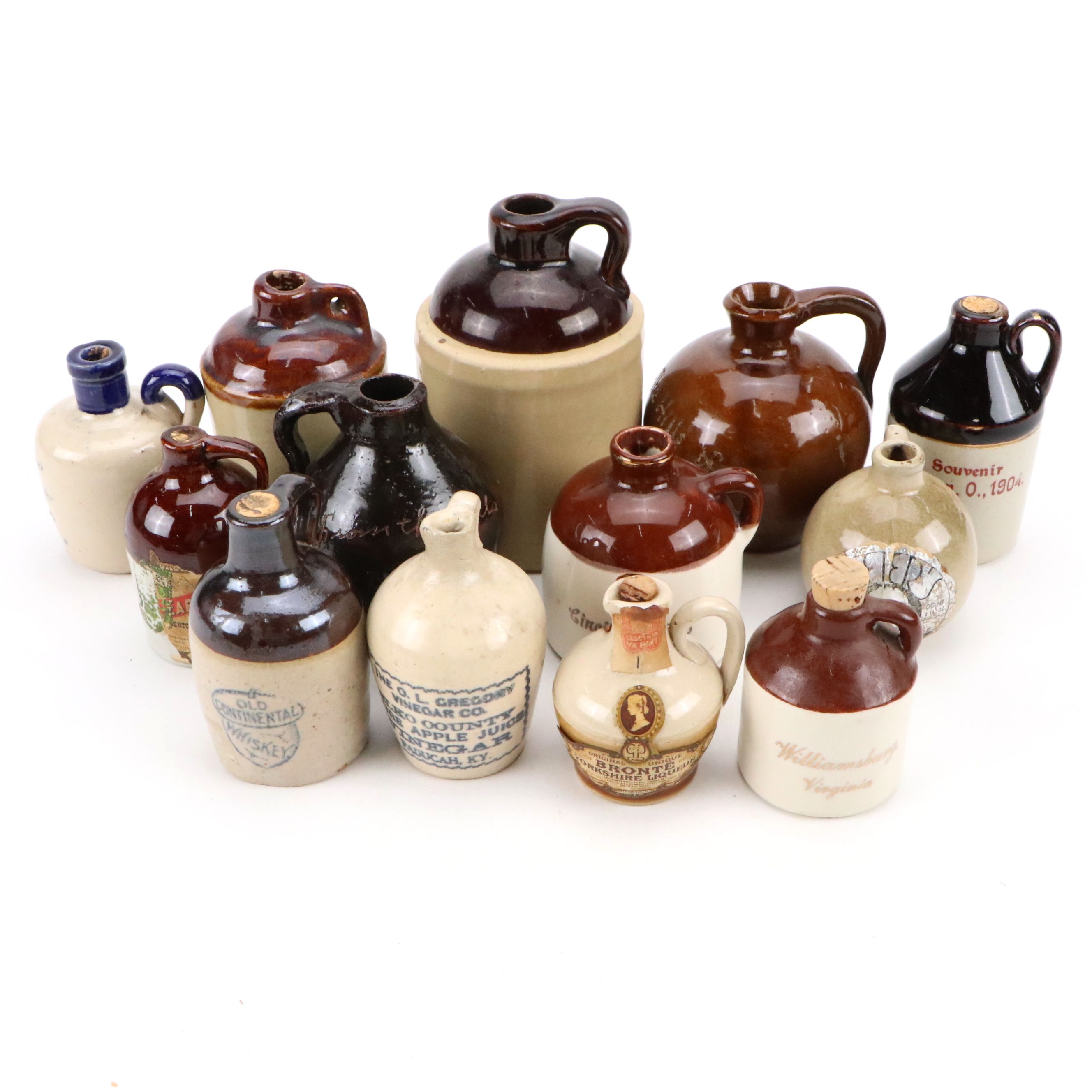 Antique Commercial and Souvenir Ceramic Jugs