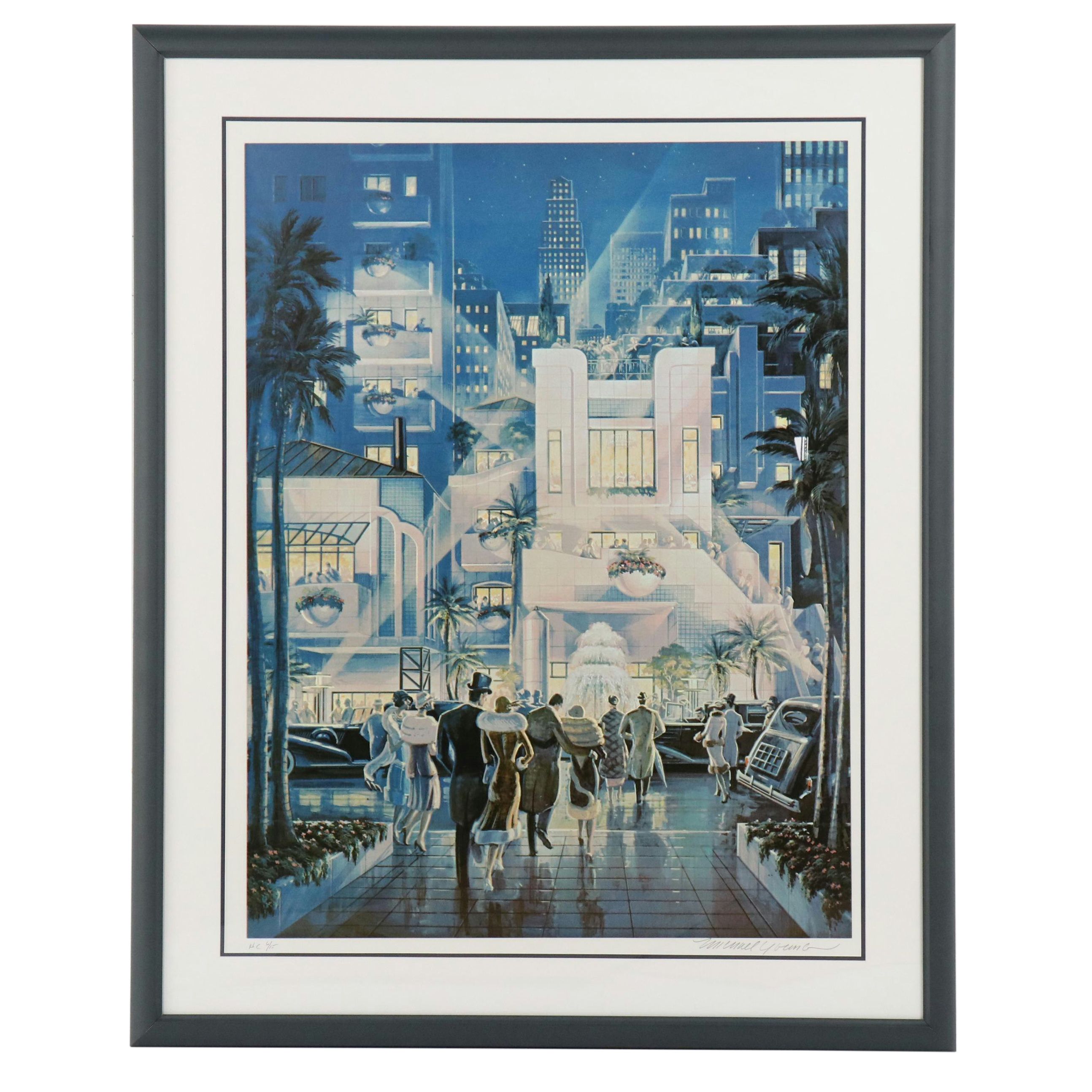 Michael Young Signed Serigraph "By Invitation Only," 1991