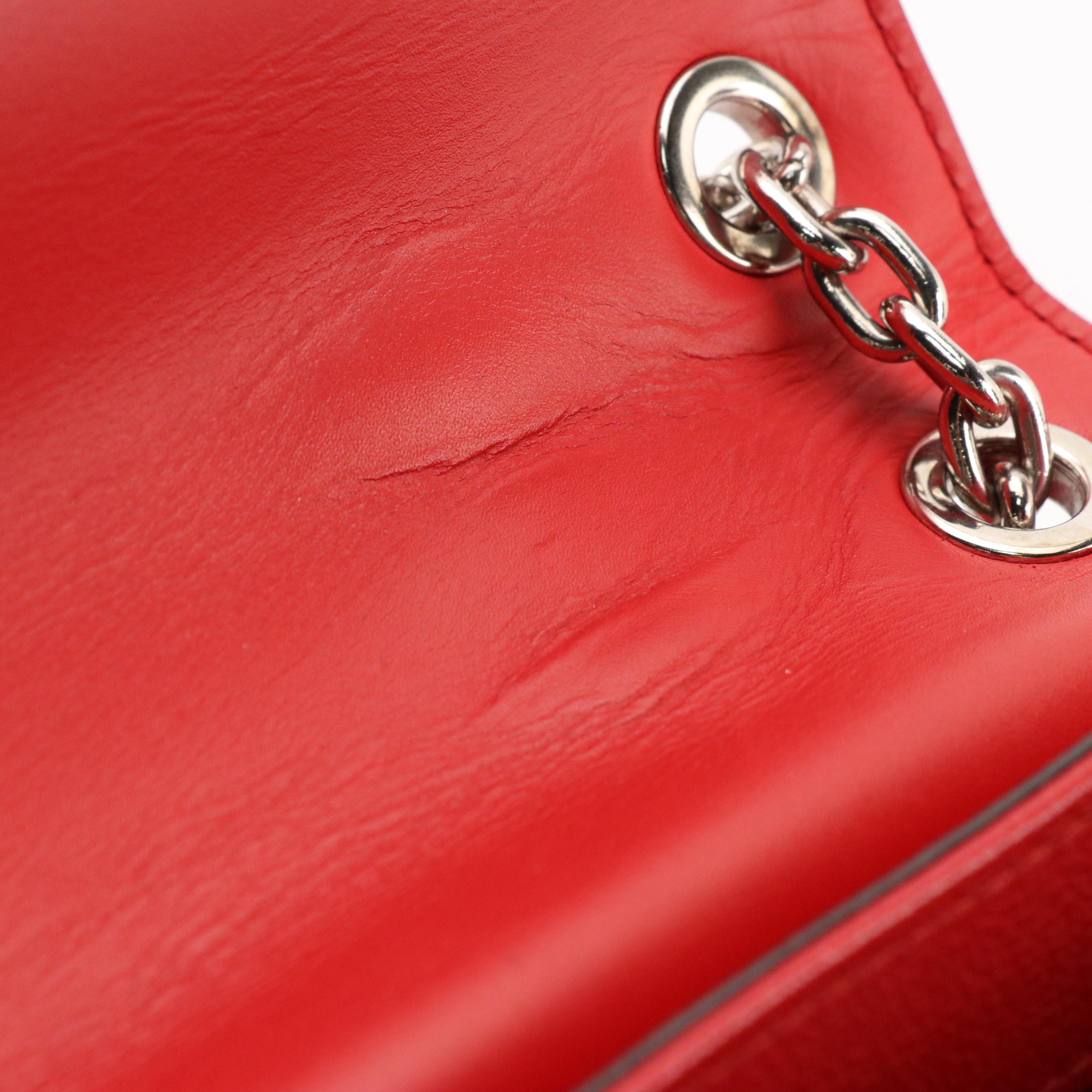 Louis Vuitton Very Chain Two-Way Bag in Red Monogram Plume Ecume Leather