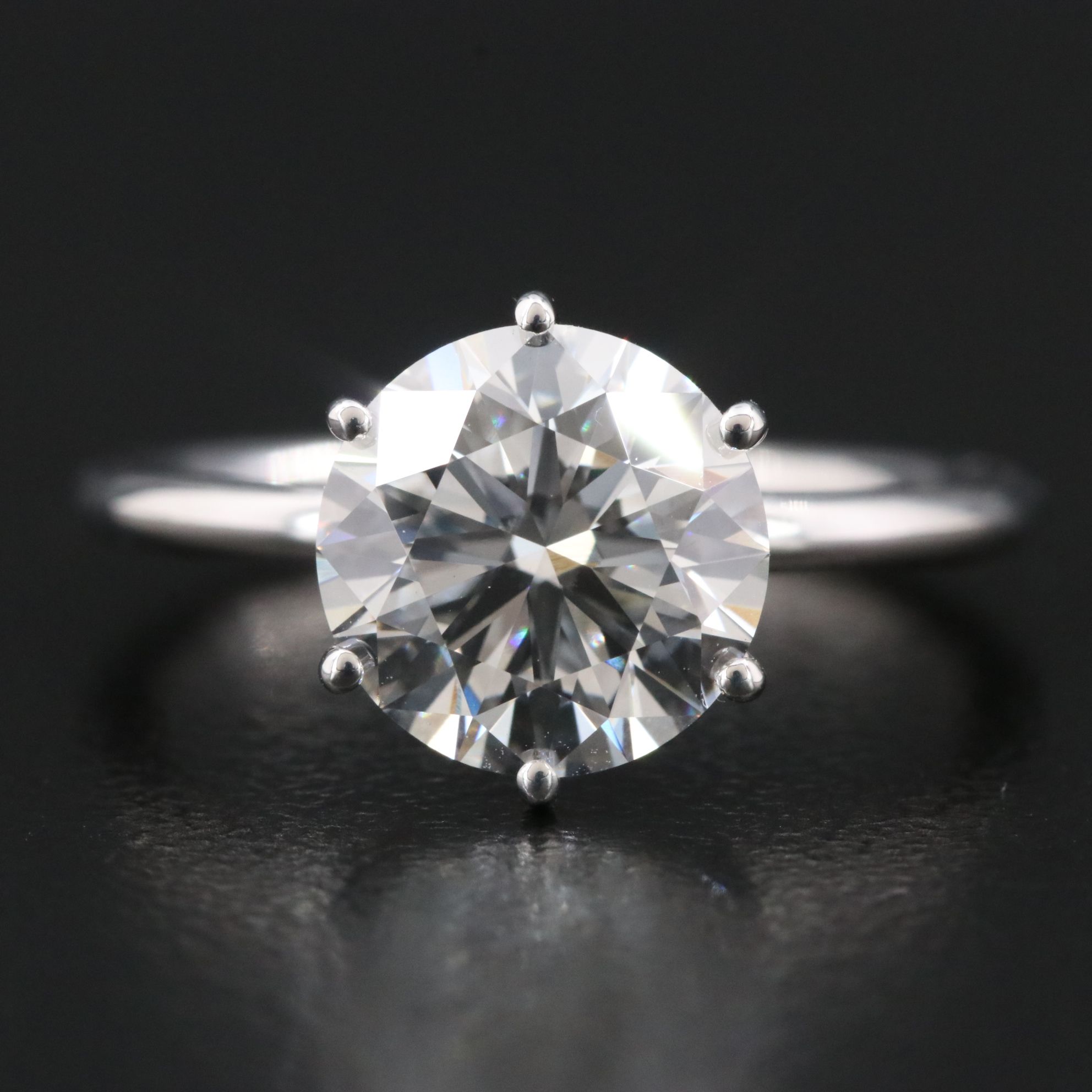 18K 2.50 CT Lab Grown Diamond Solitaire Ring with IGI Online Report