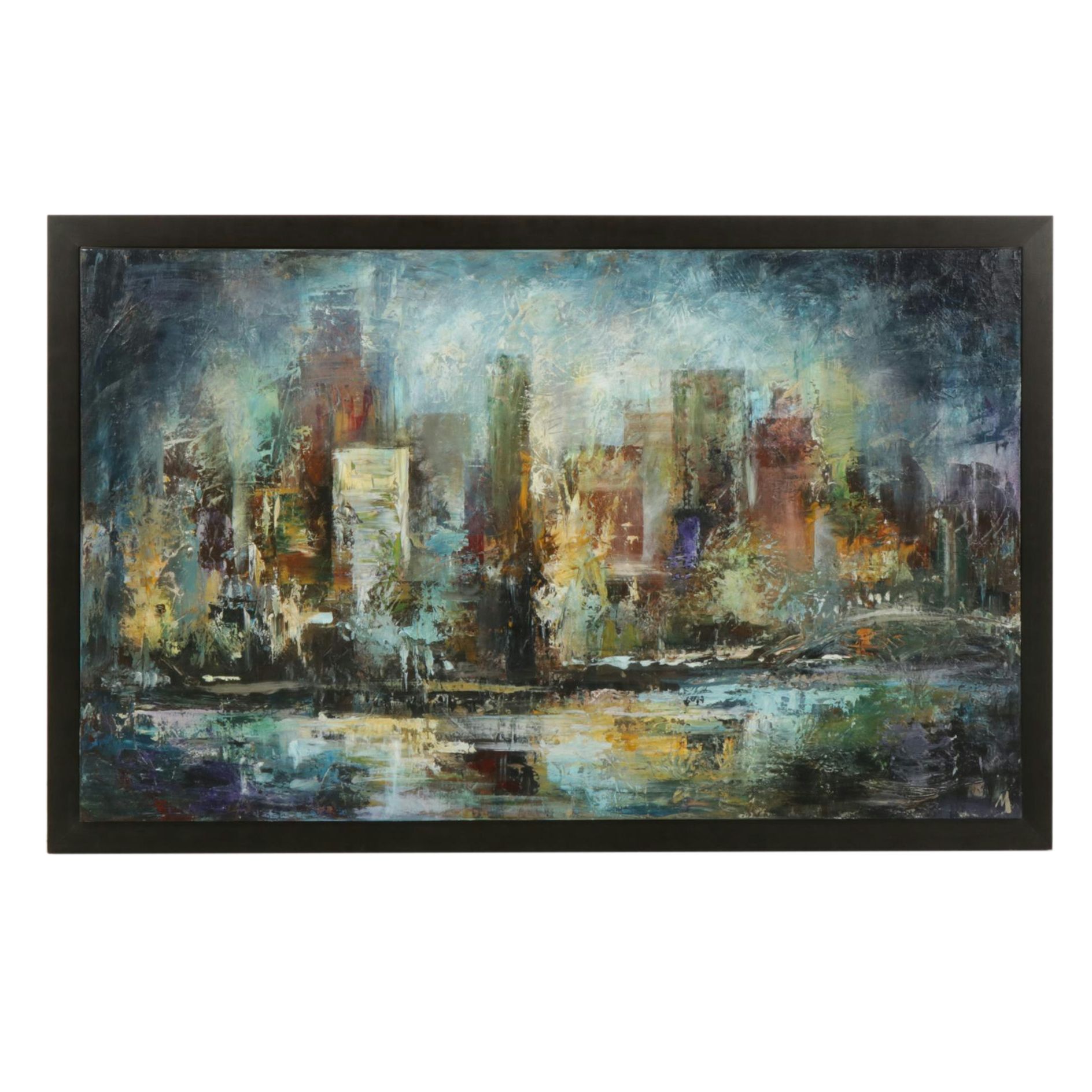 Bruce Marion Modernist Oil Painting "Metro: Swing Town," 21st Century