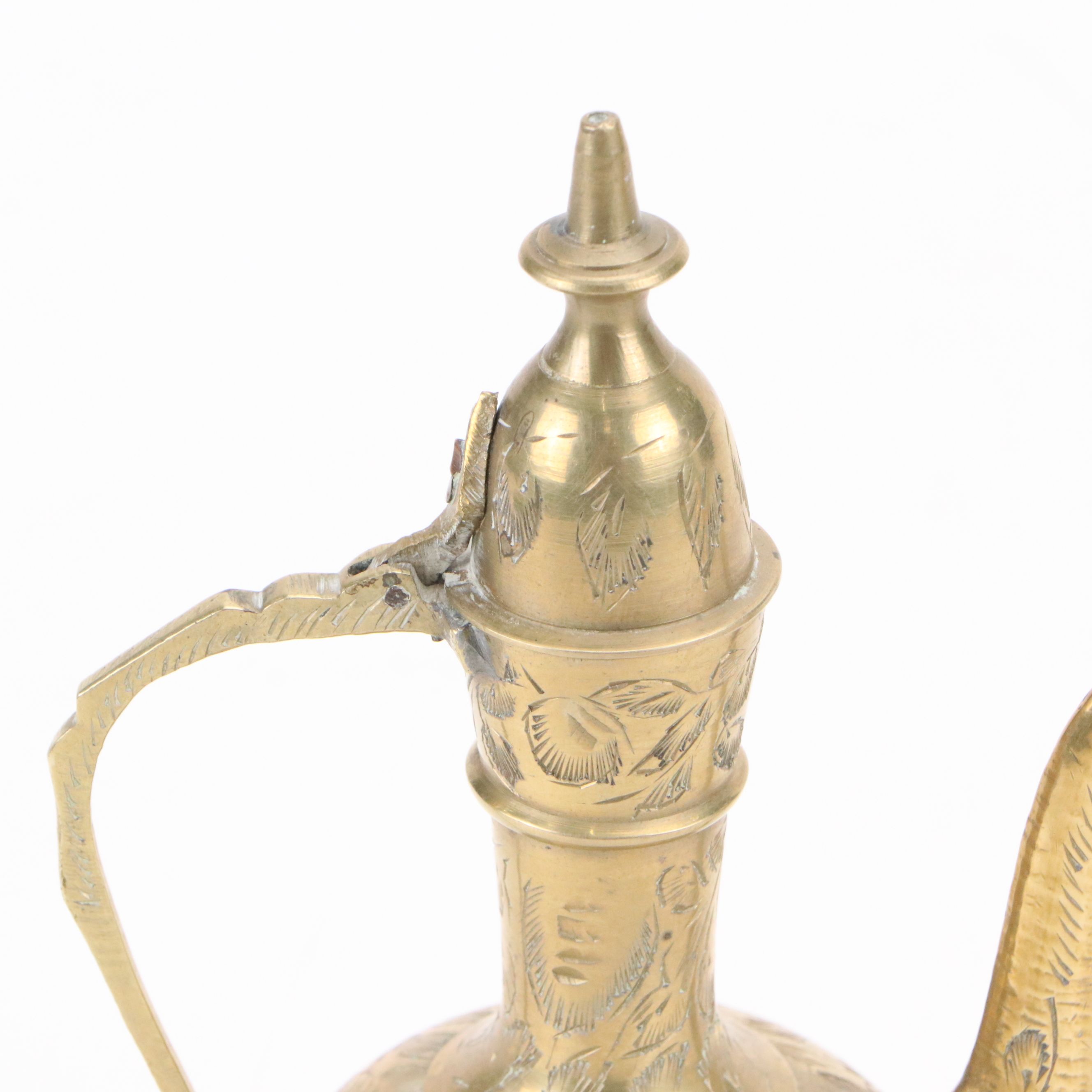 Victorian Style Brass Lamp, Brass Cricket Boxes, Silent Butler and Other Décor