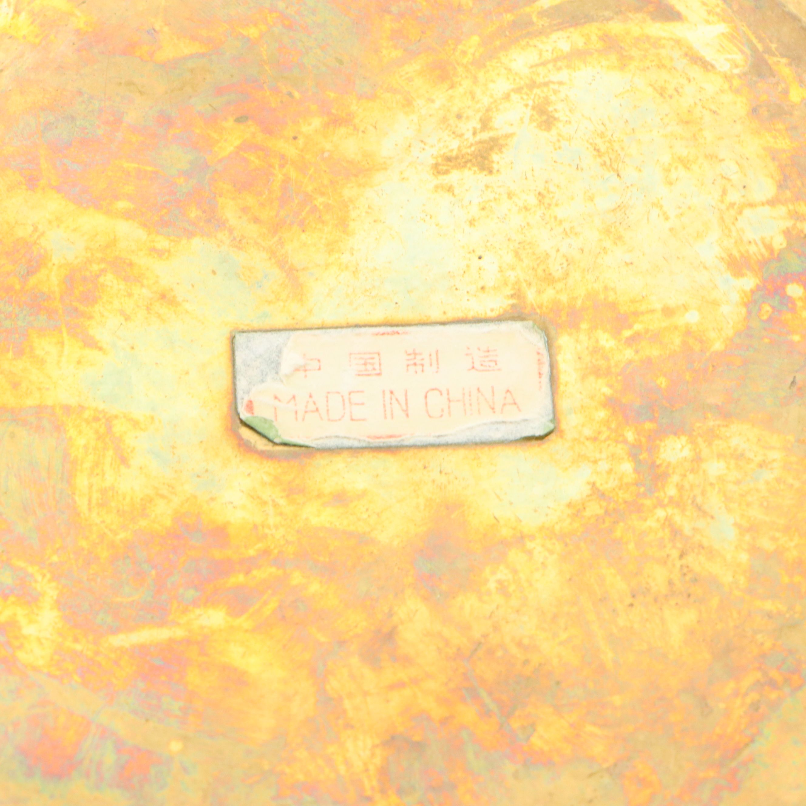 Victorian Style Brass Lamp, Brass Cricket Boxes, Silent Butler and Other Décor