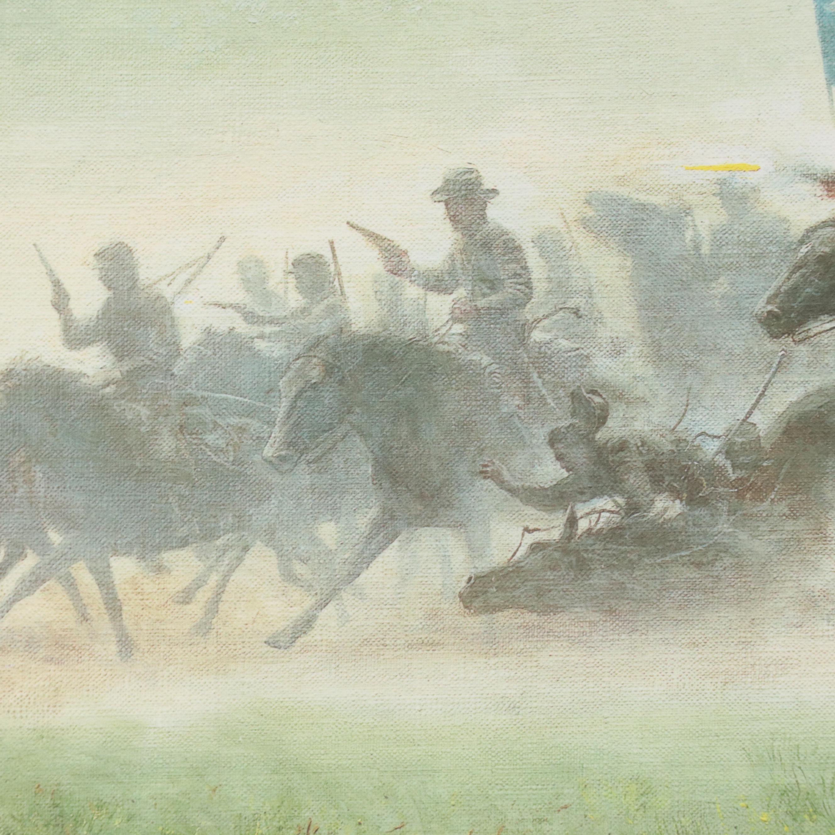 Mort Künstler Offset Lithograph "The Charge at Trevilion Station," 1996