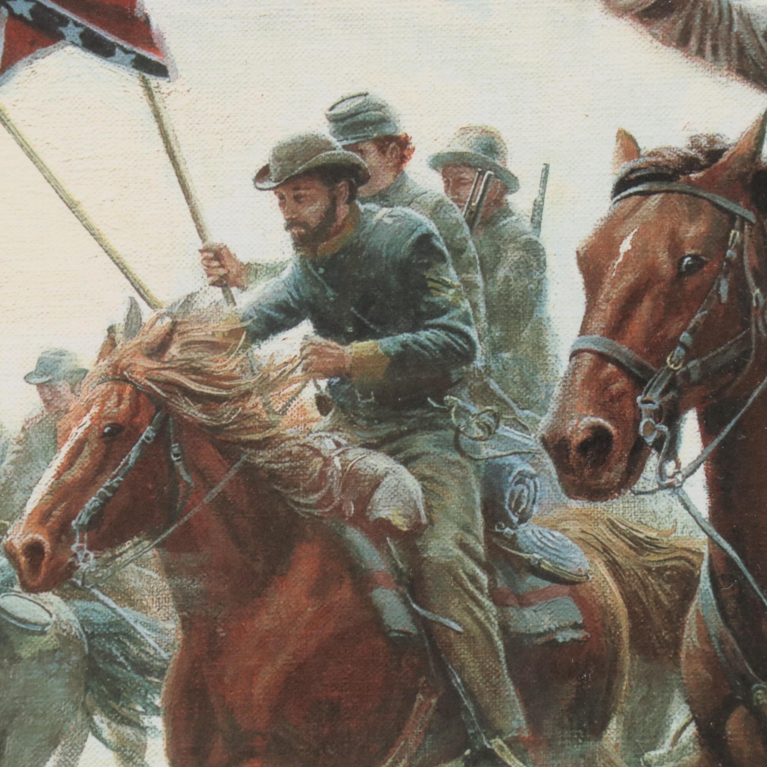 Mort Künstler Offset Lithograph "The Charge at Trevilion Station," 1996