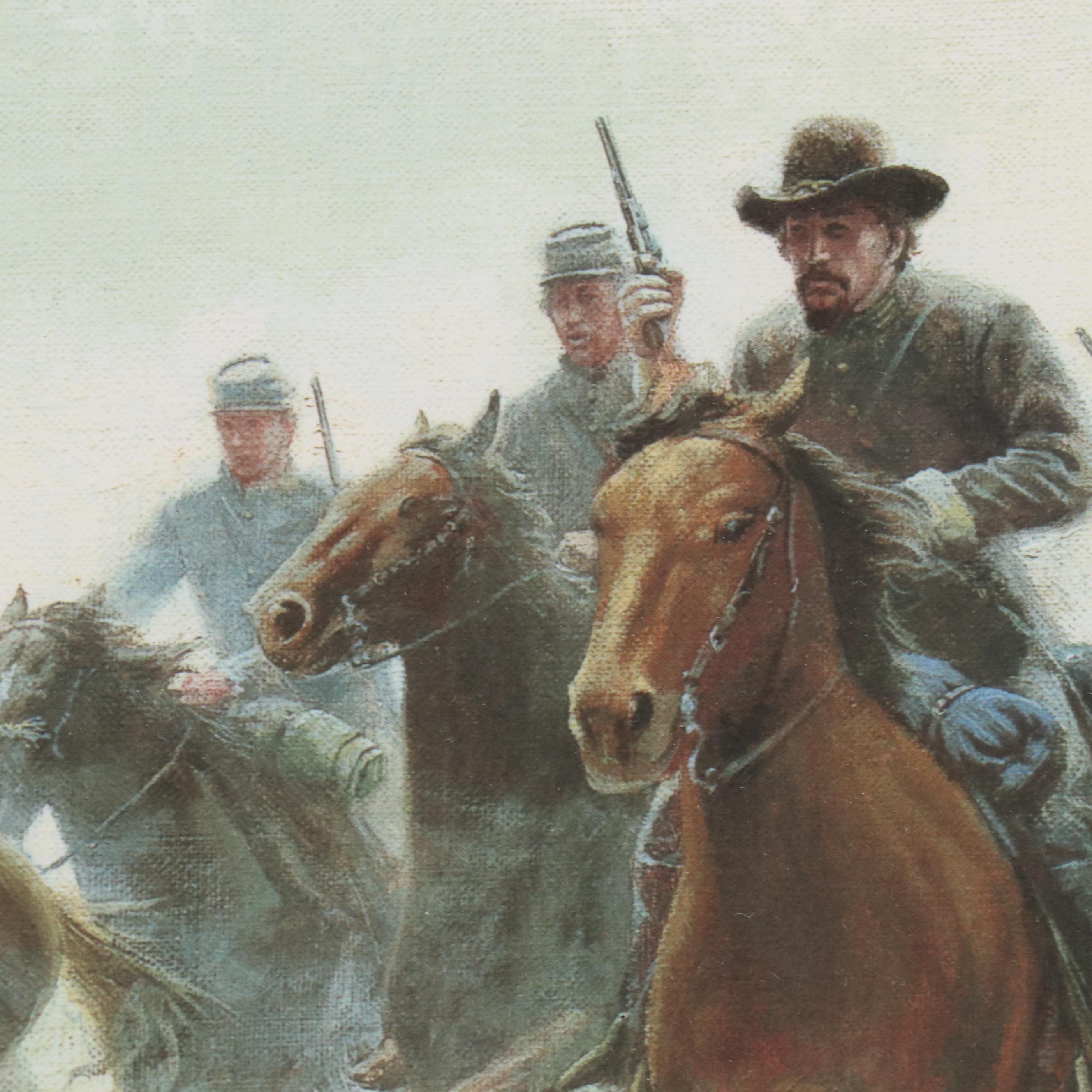 Mort Künstler Offset Lithograph "The Charge at Trevilion Station," 1996