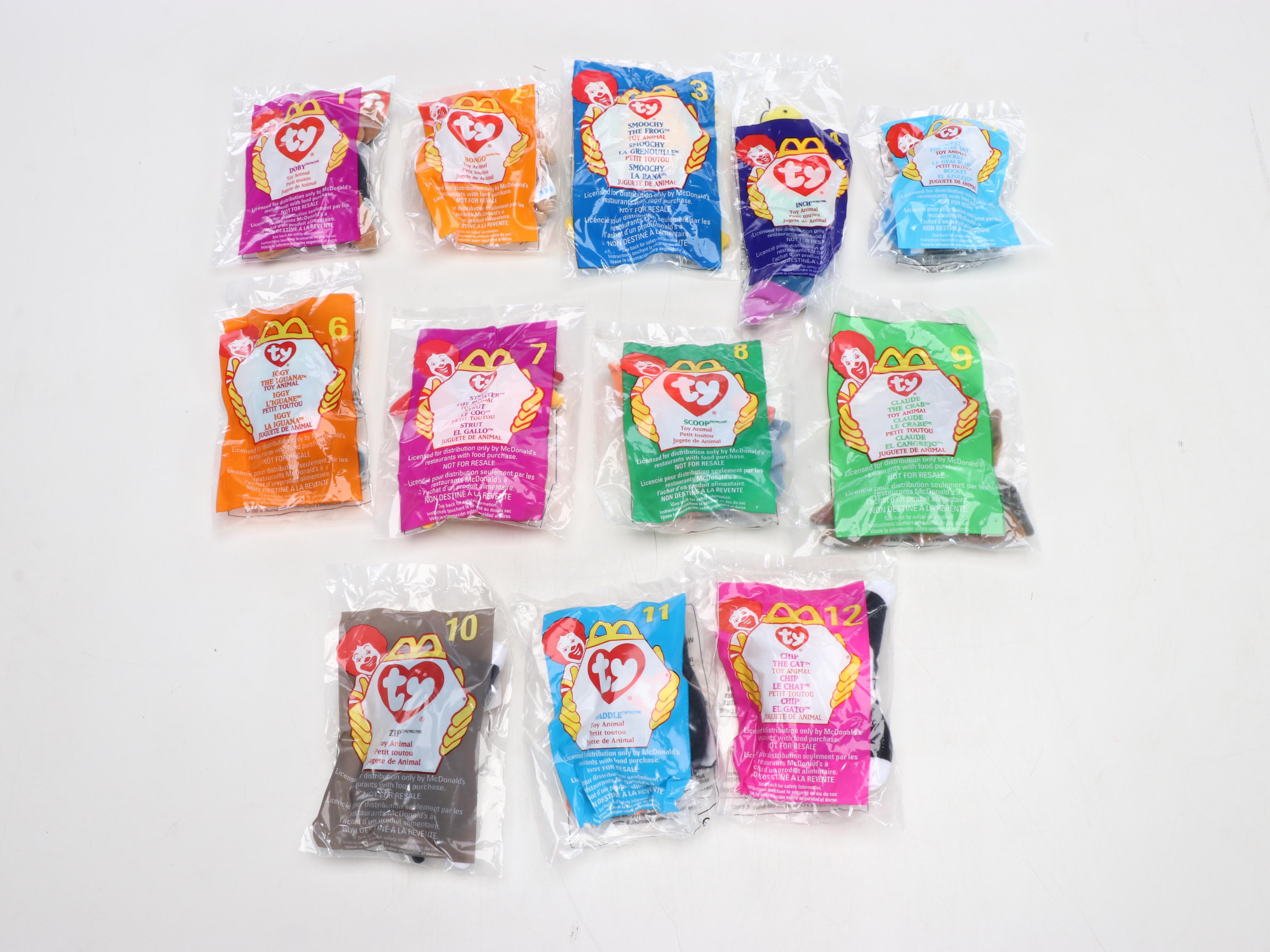 McDonald's Toys Featuring Bear and Dog Beanie Babies