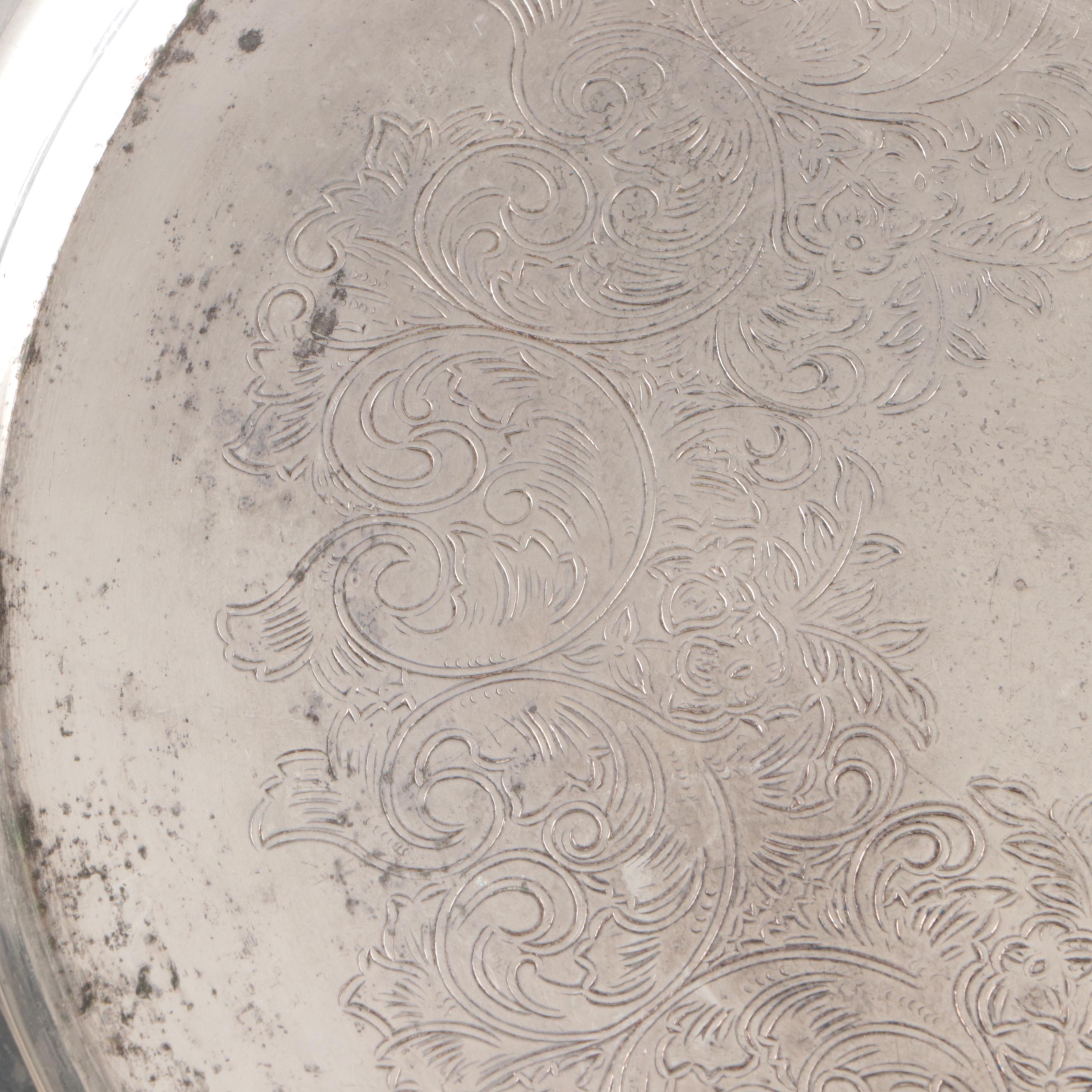 Wallace Sterling Plate, Sheridan Silver Plate Tray, and More Serveware