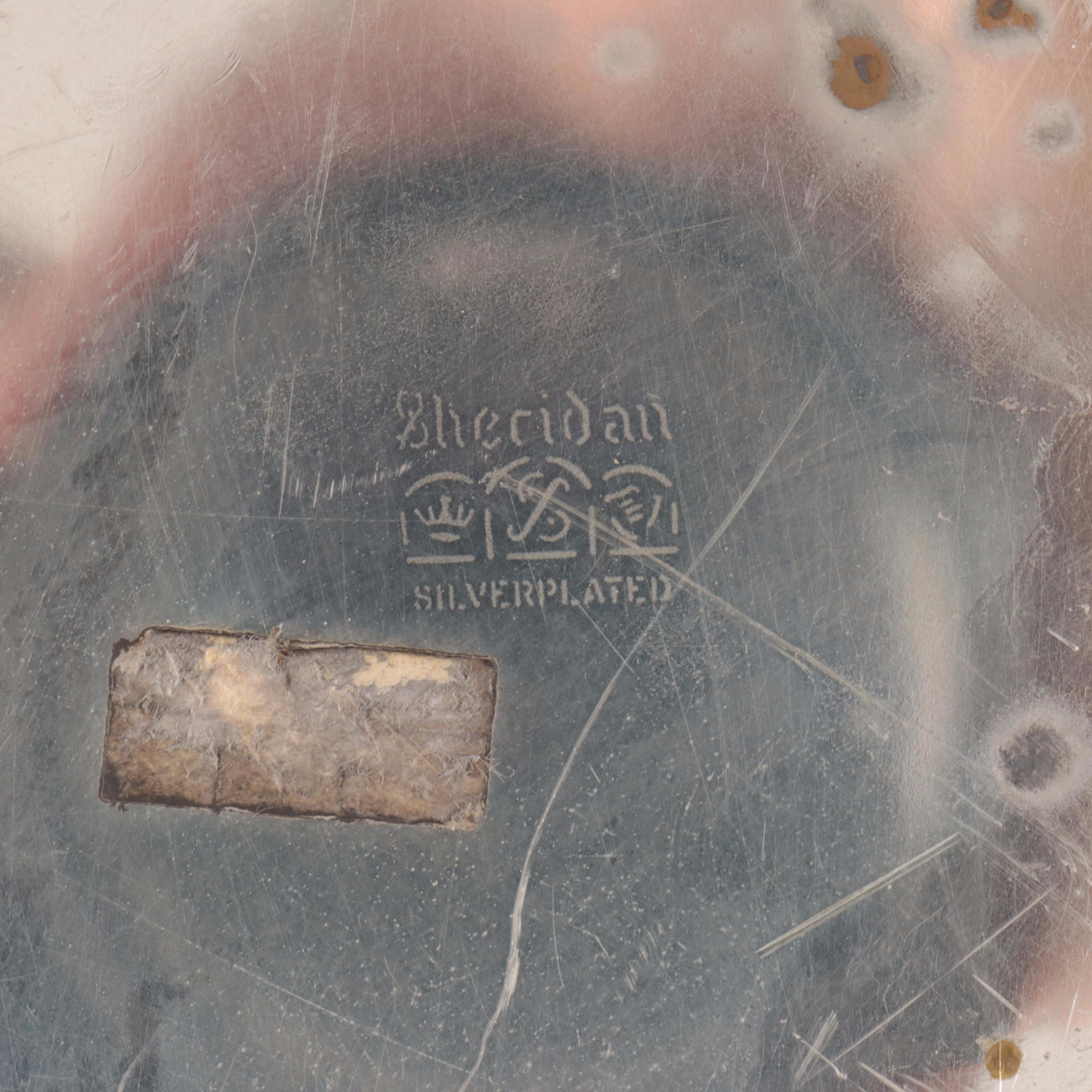 Wallace Sterling Plate, Sheridan Silver Plate Tray, and More Serveware