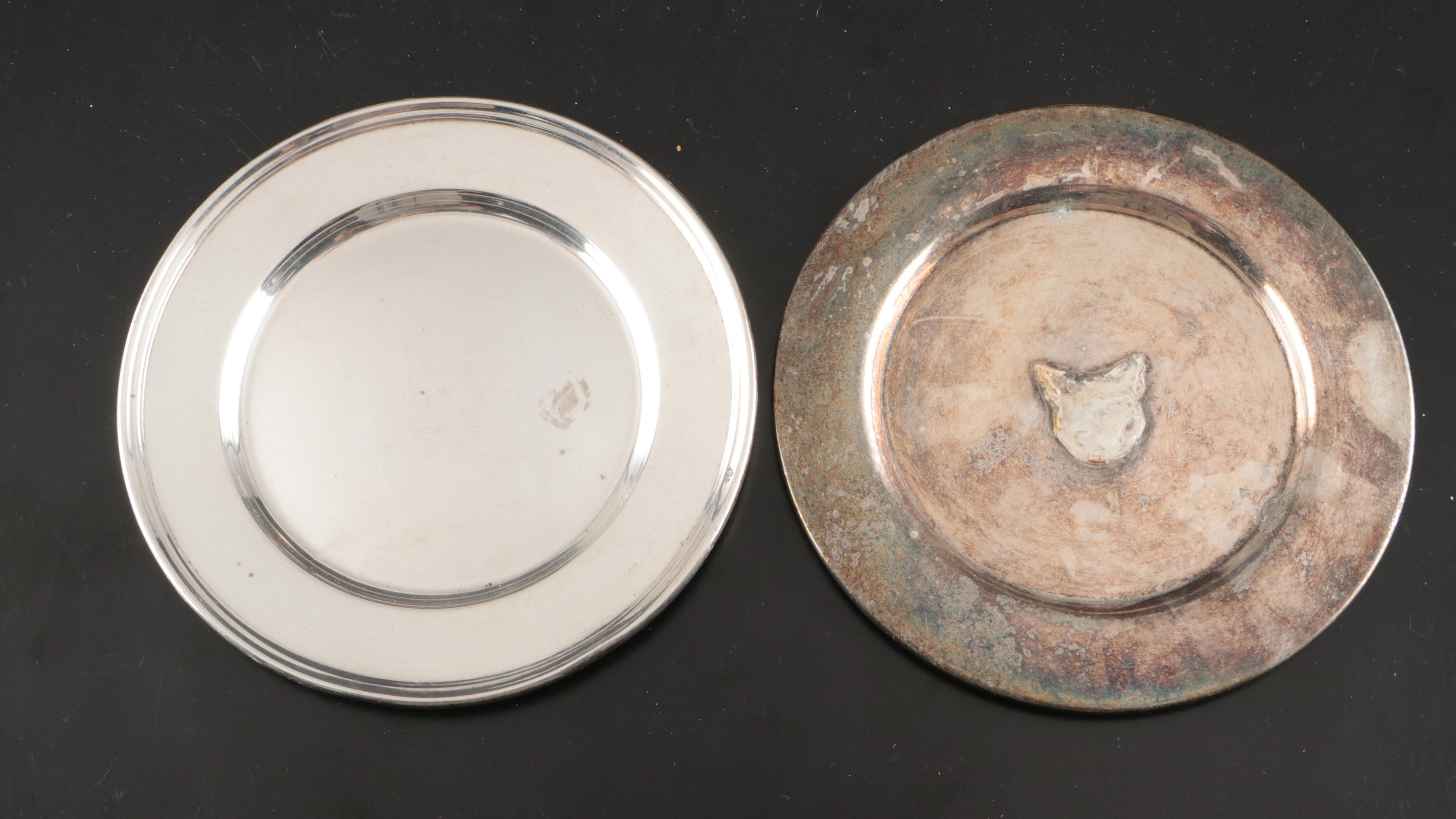 Wallace Sterling Plate, Sheridan Silver Plate Tray, and More Serveware