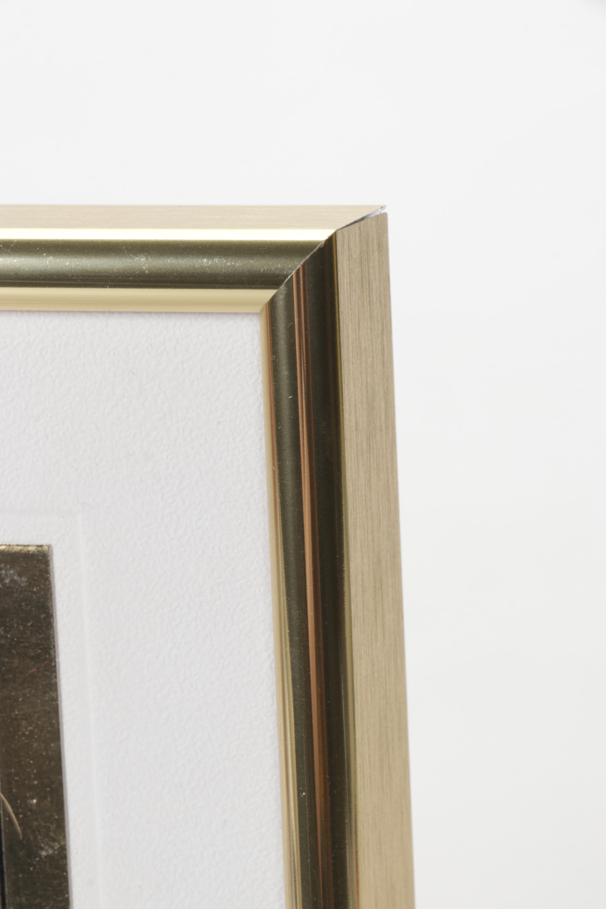 Gold Foil Etching After Lionel Barrymore "Nantucket", Late 20th Century