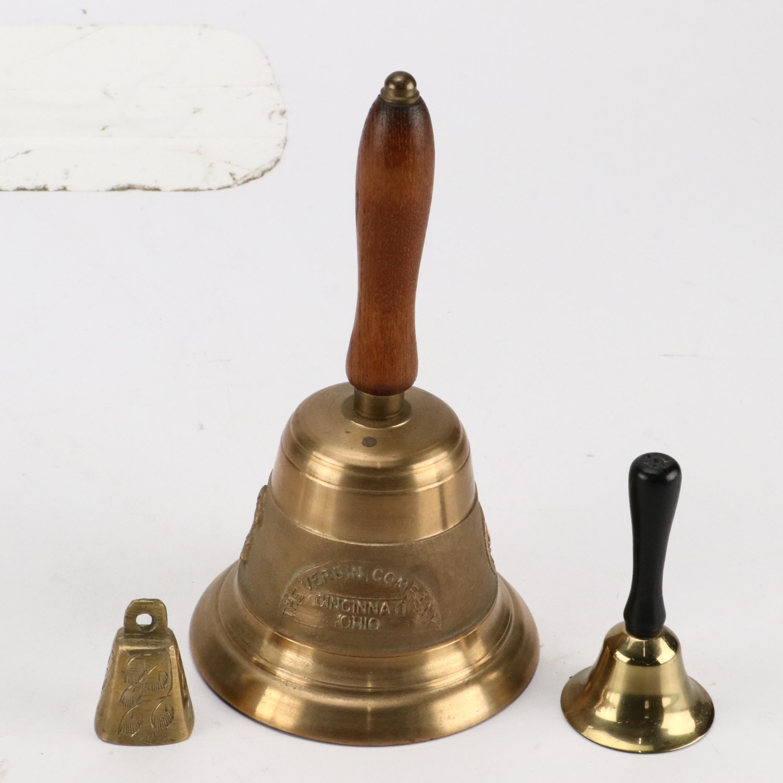Ohio Bicentennial Brass Bell with Cincinnati Verdin Co. Bells and Others