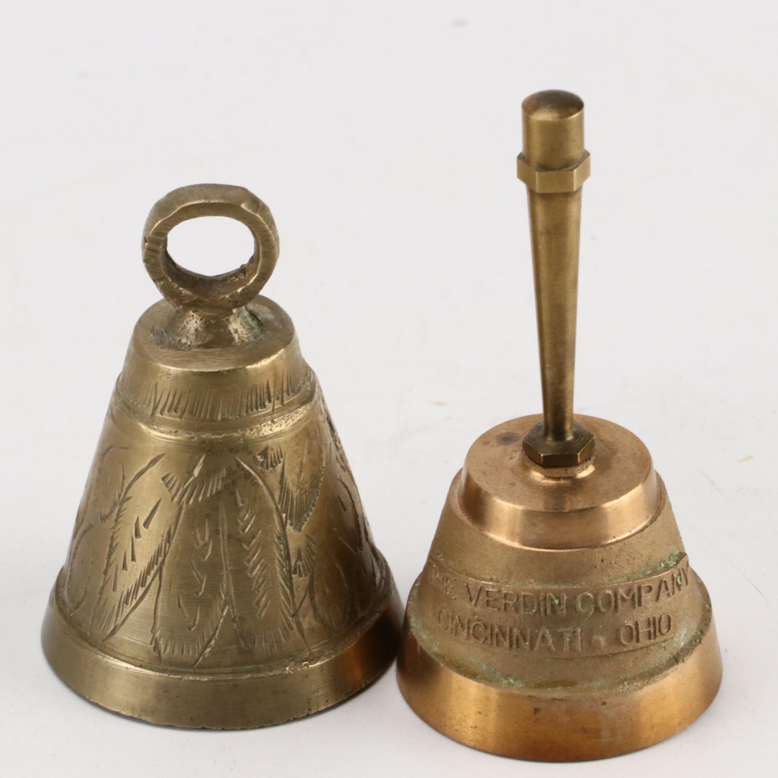 Ohio Bicentennial Brass Bell with Cincinnati Verdin Co. Bells and Others