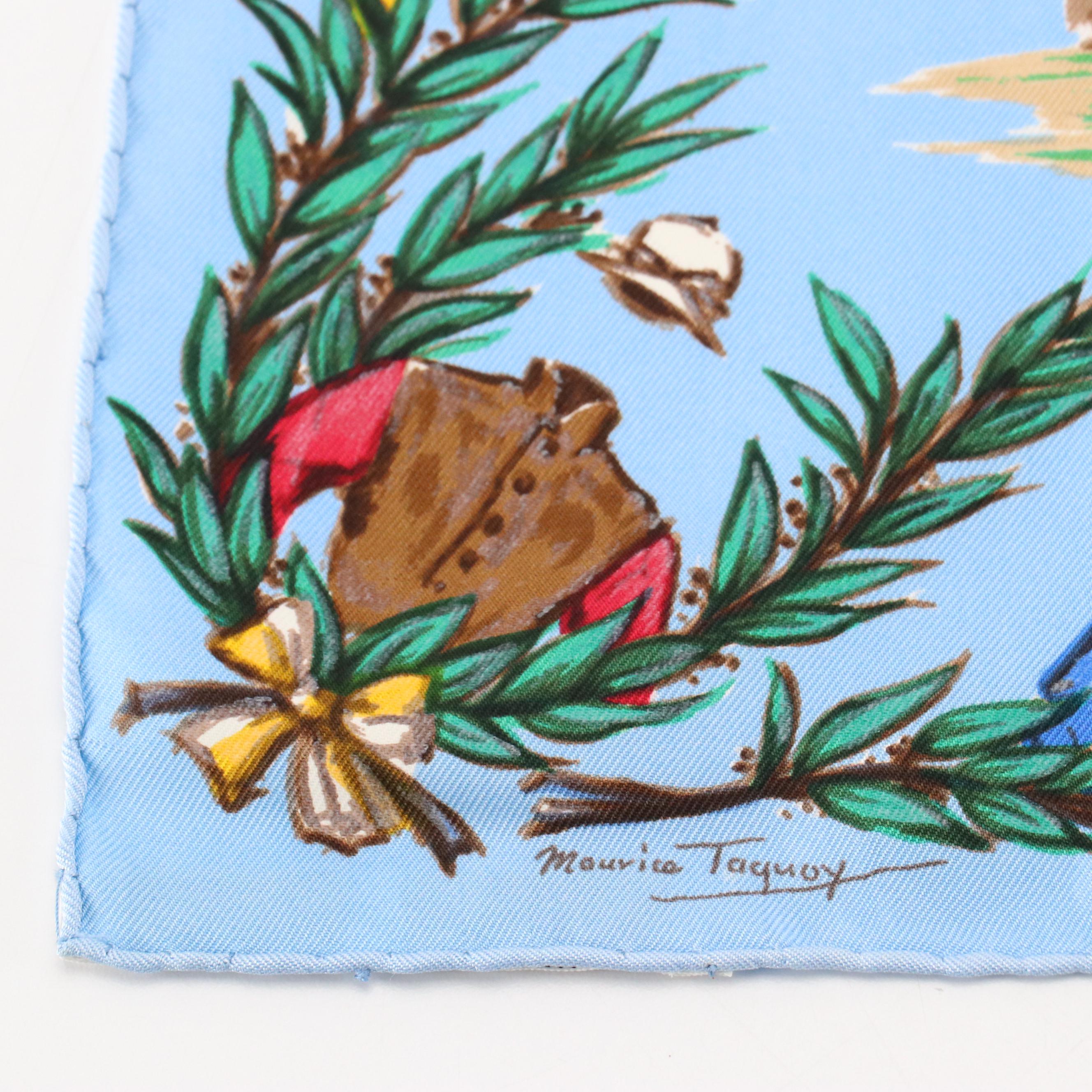 Hermès "Chantilly" Silk Twill Scarf 45