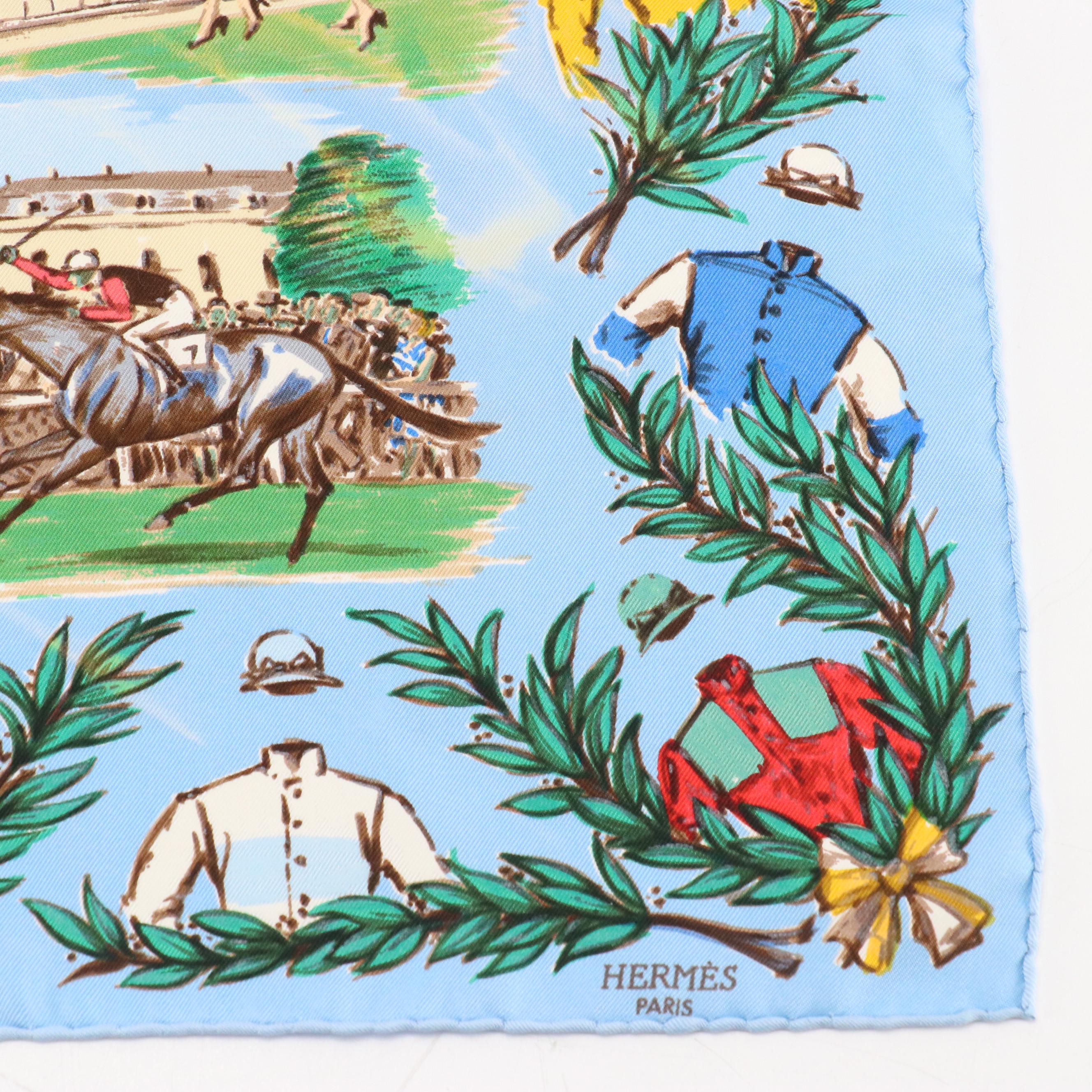 Hermès "Chantilly" Silk Twill Scarf 45