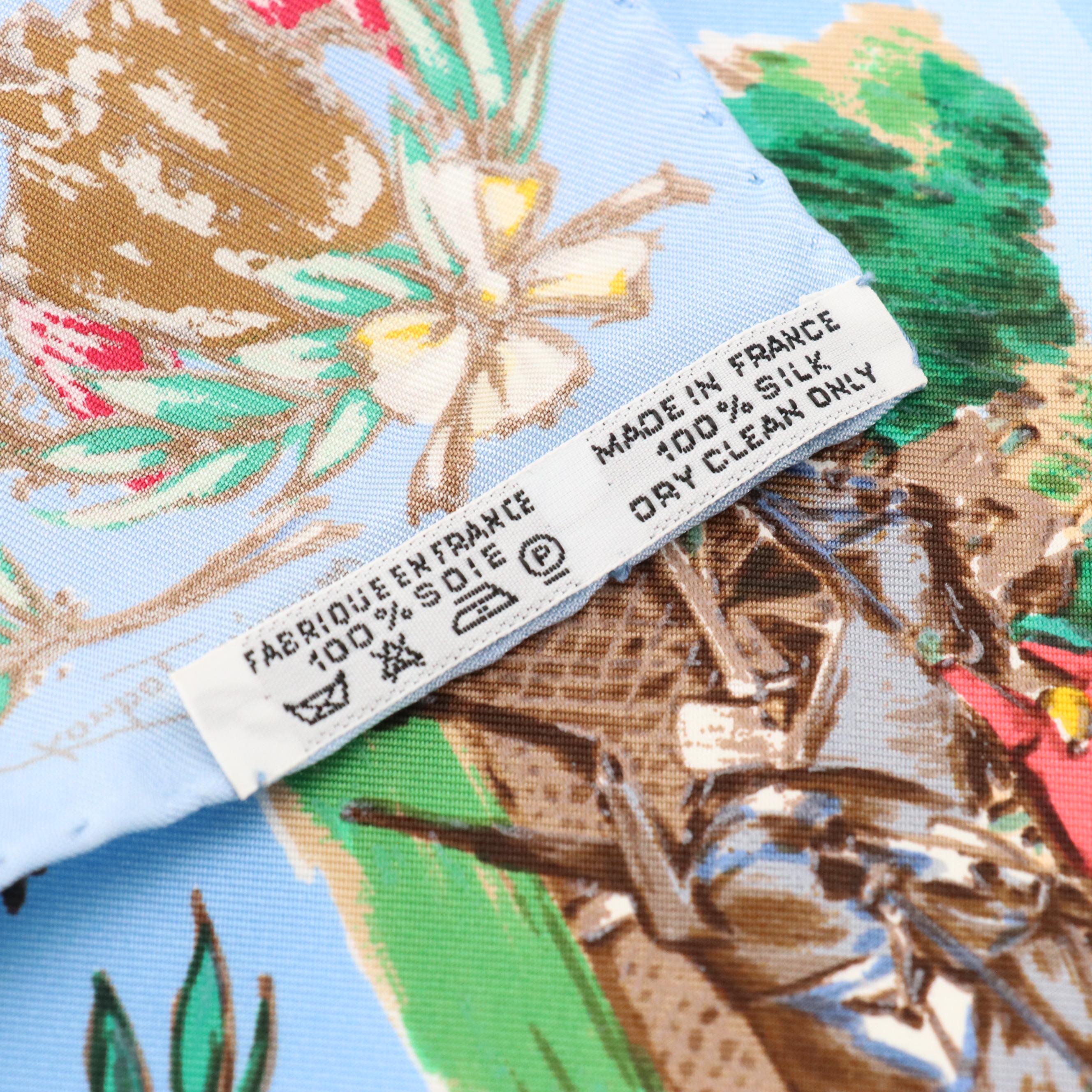 Hermès "Chantilly" Silk Twill Scarf 45