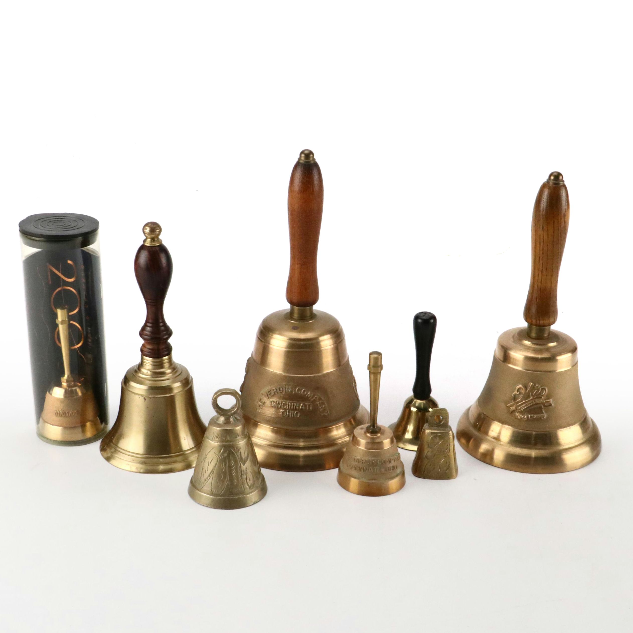 Ohio Bicentennial Brass Bell with Cincinnati Verdin Co. Bells and Others