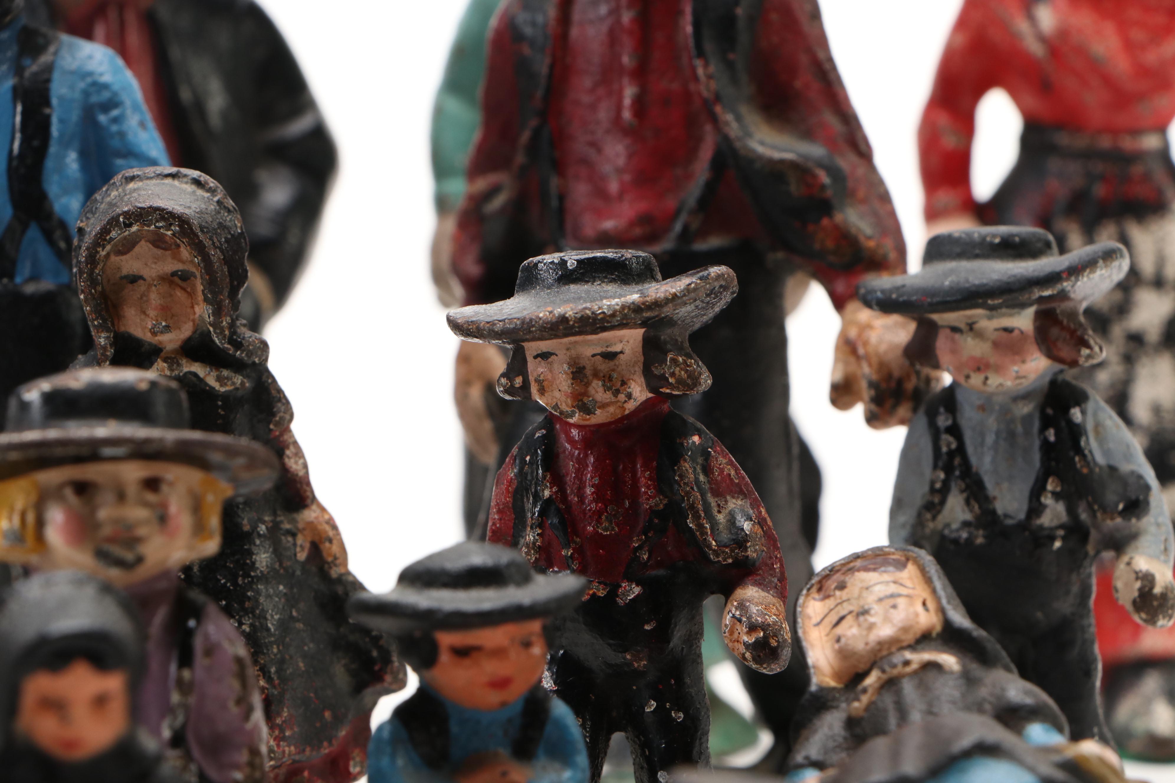 Wilton and Other Cast Iron Amish Figurines, 20th Century