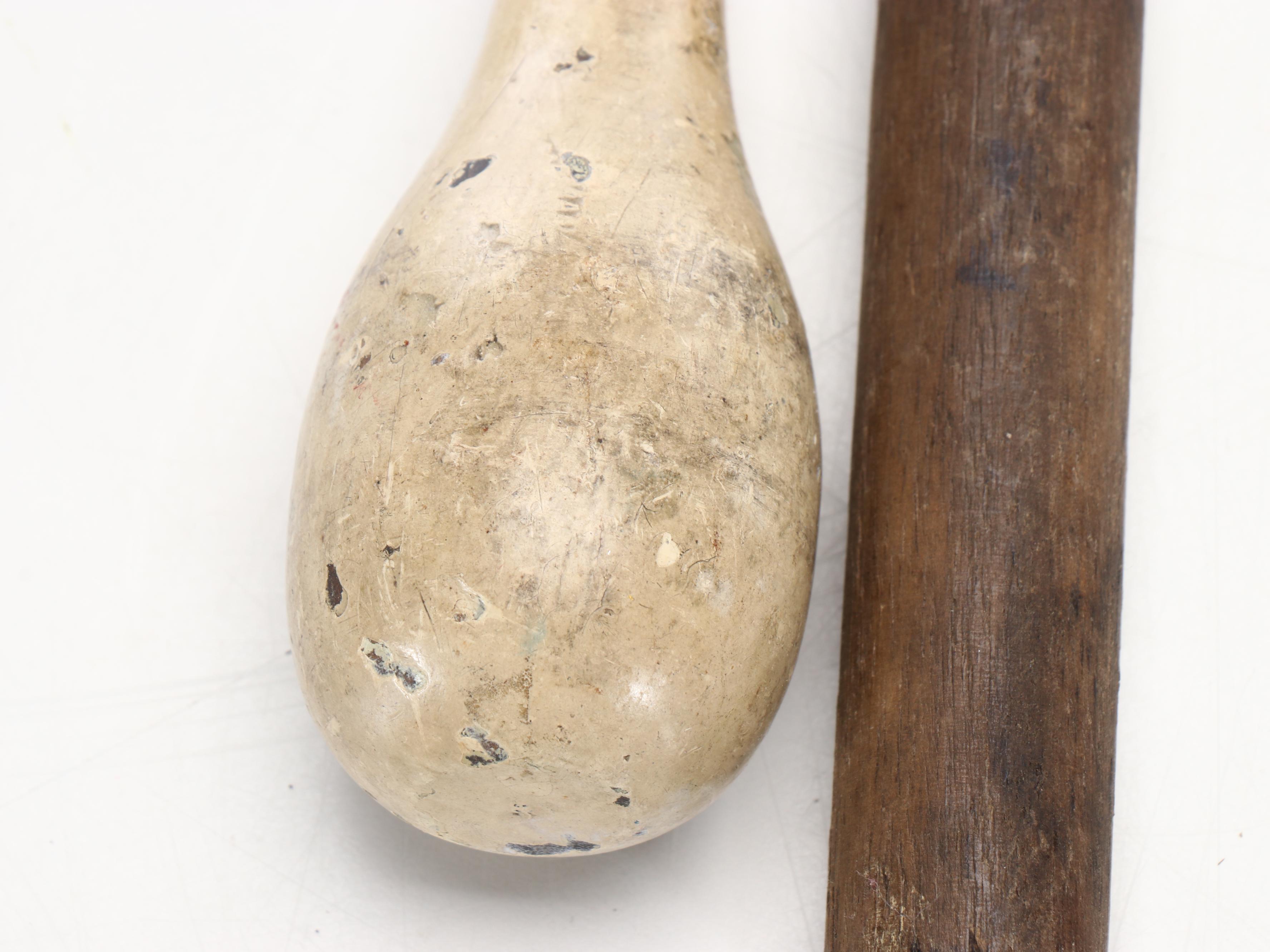 Vintage Wooden Rolling Pins with Other Kitchen Utensils